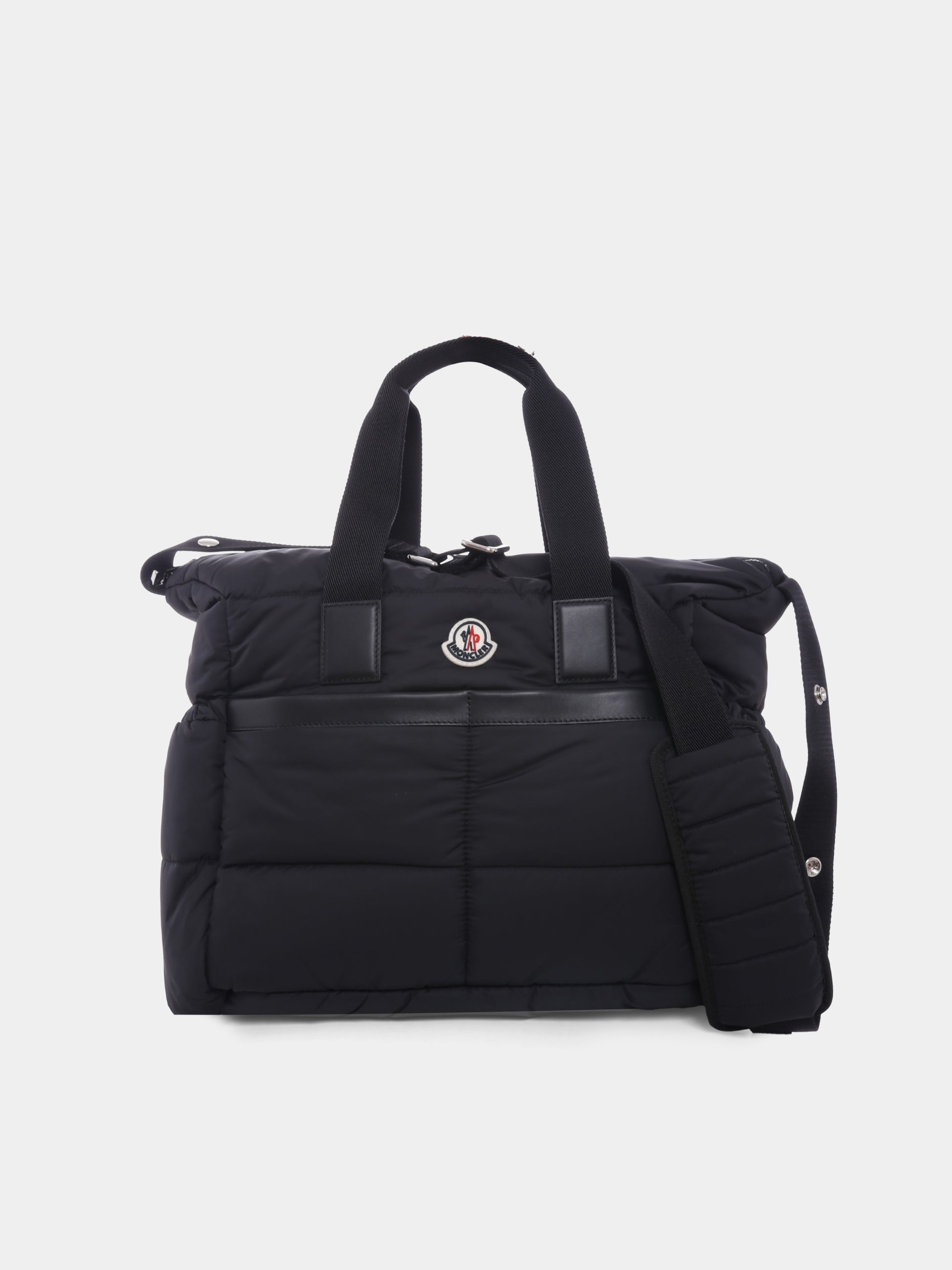 Borsa mamma nera per neonati con logo,Moncler Kids,K2951 - 5D00001 - M6811 999