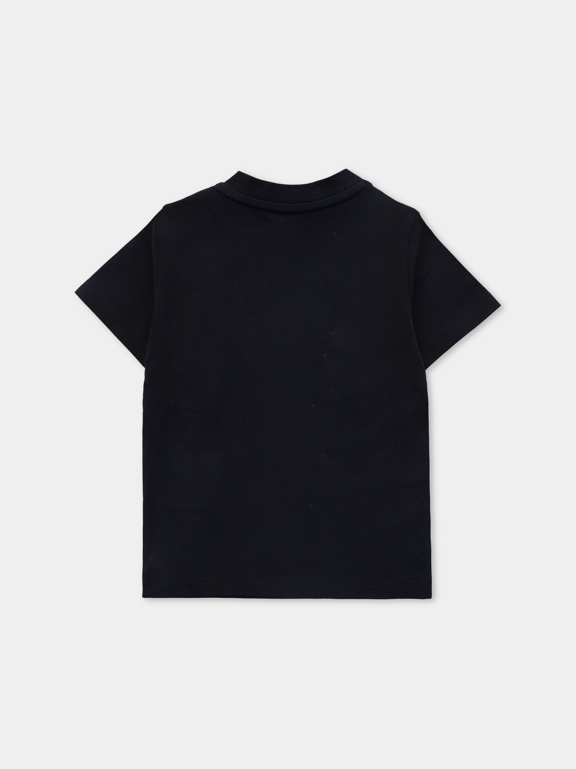 T-shirt blu per neonato con logo,Moncler Kids,K2951 - 8C00006 - 89AUM 778