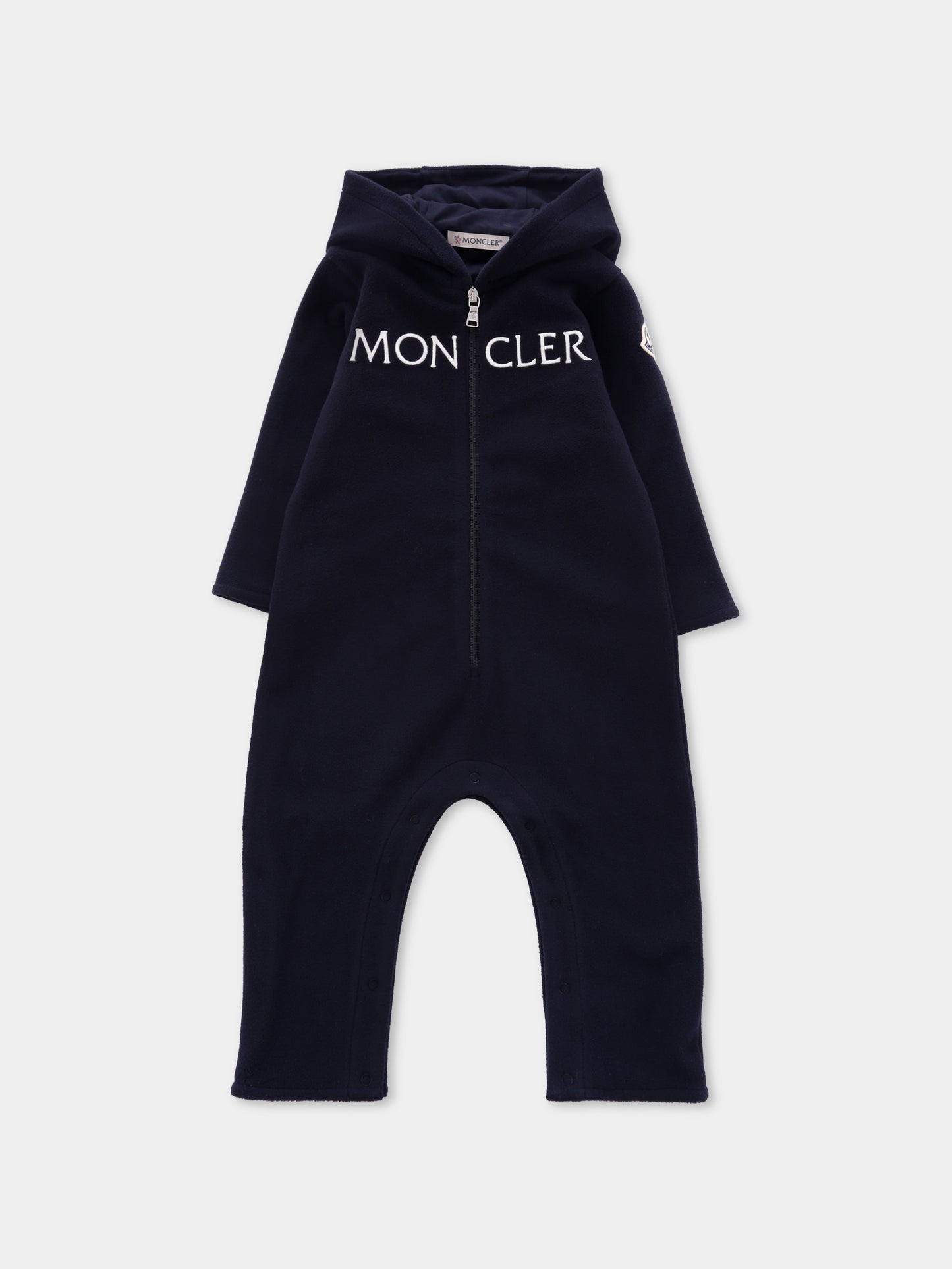 Tutina blu per neonati con logo,Moncler Kids,K2951 - 8L00003 - 80093 778