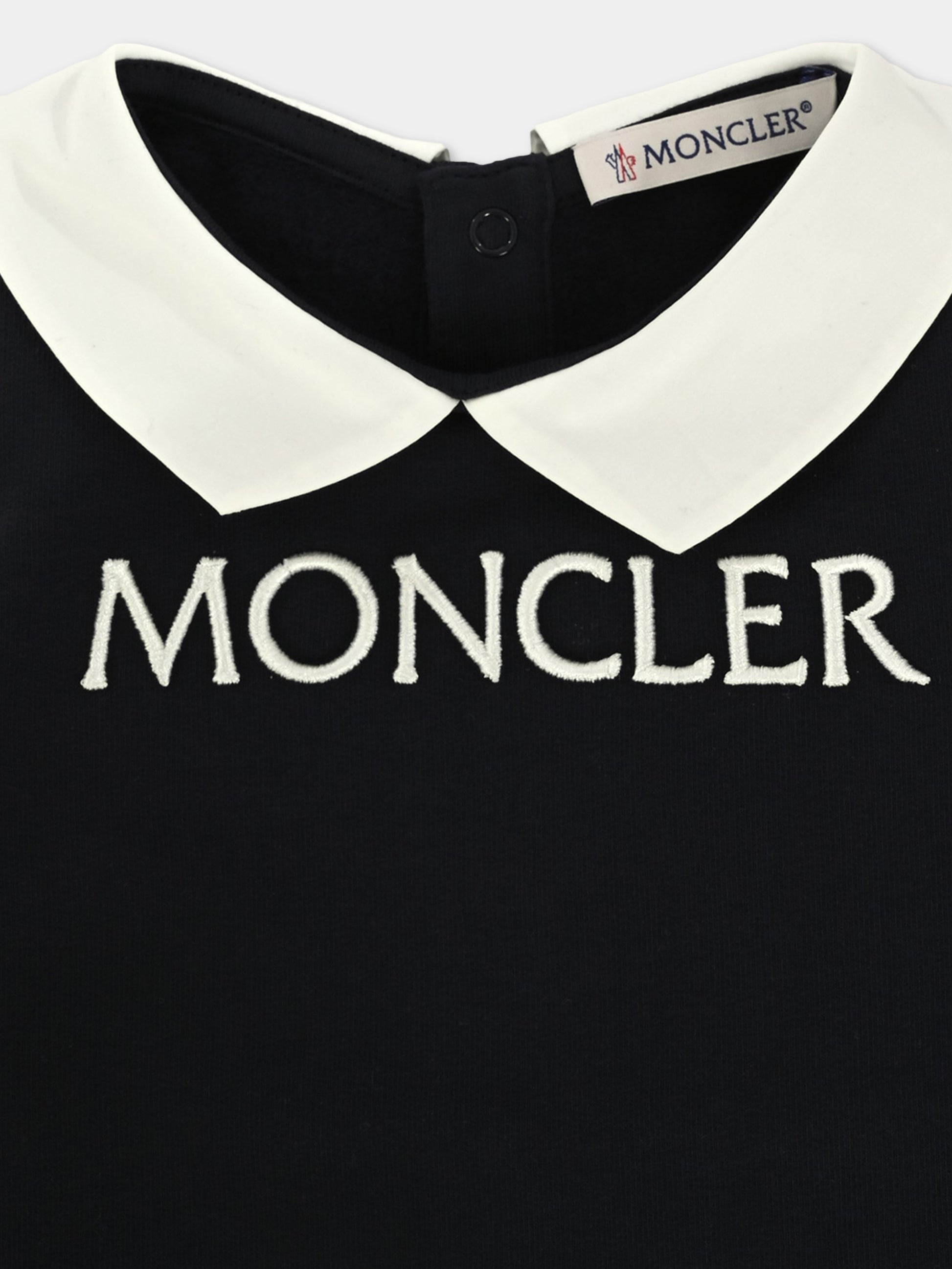 Tutina blu per neonato con logo,Moncler Kids,K2951 - 8L00004 - 89A23 778