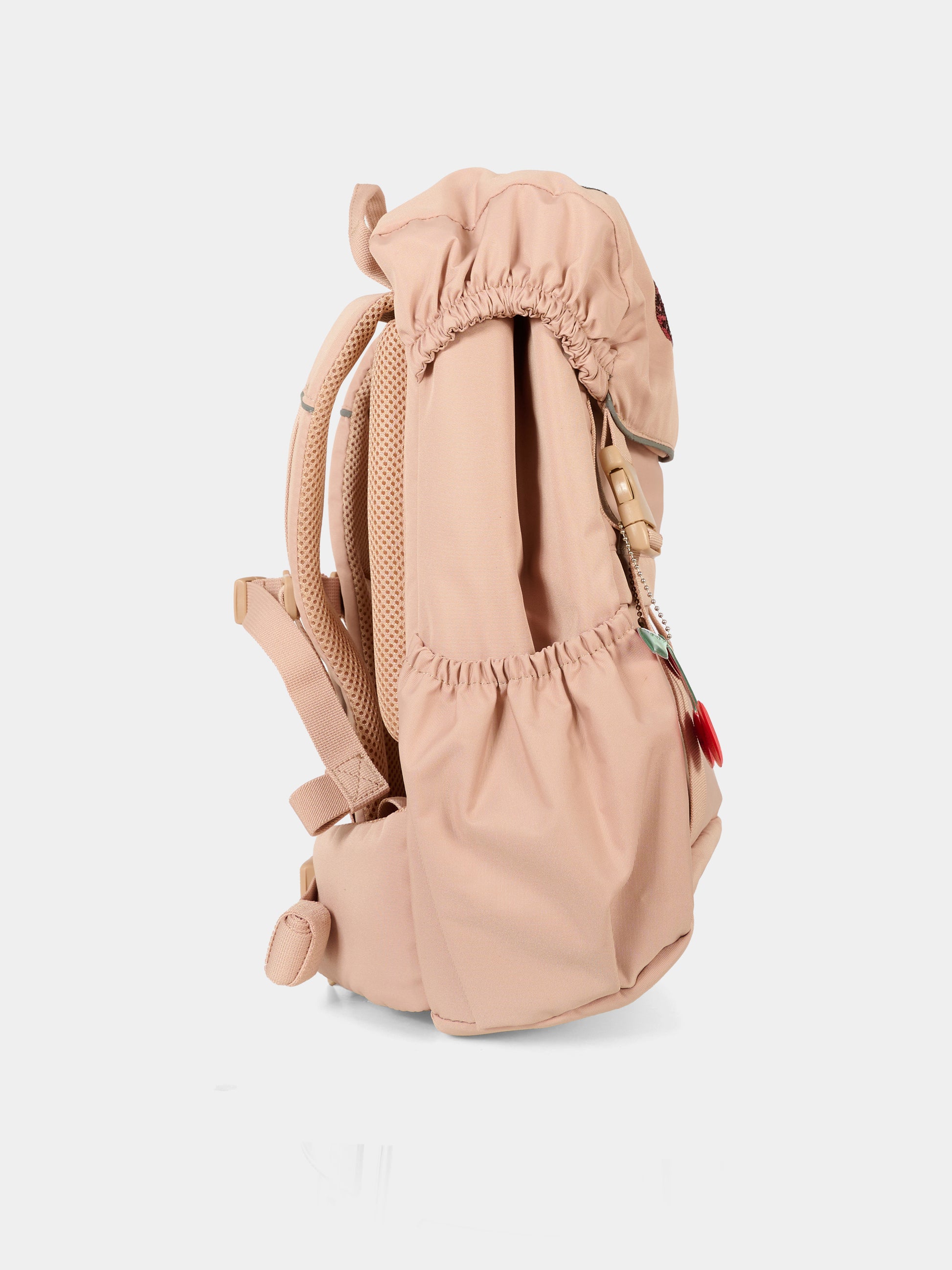 Zaino rosa per bambina con ciliegie,Konges Sløjd,KS103457 MAHOGANY ROSE