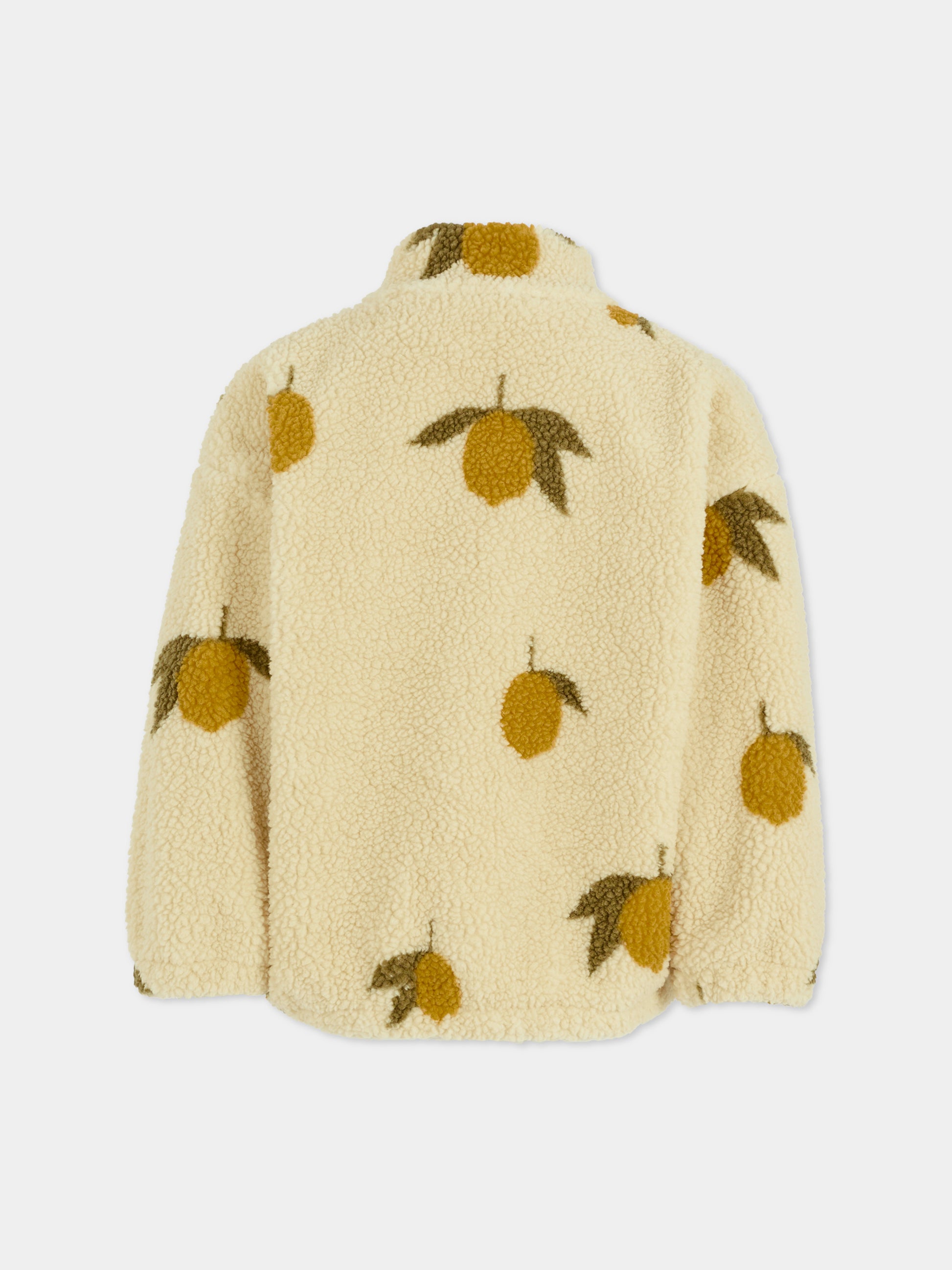 Ecopelliccia avorio per bambini con limoni,Konges Sløjd,KS103479 MON GRAND CITRON