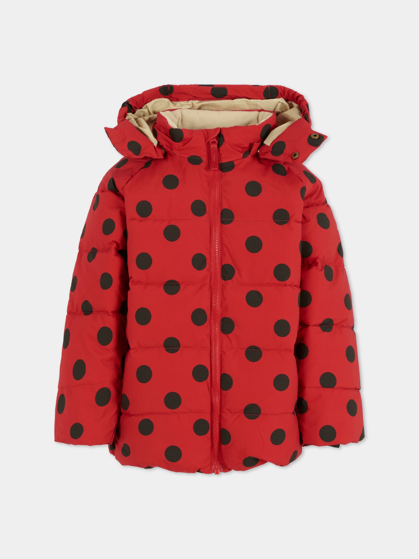 Piumino rosso per bambina con coccinella,Konges Sløjd,KS103524 LADY DOT