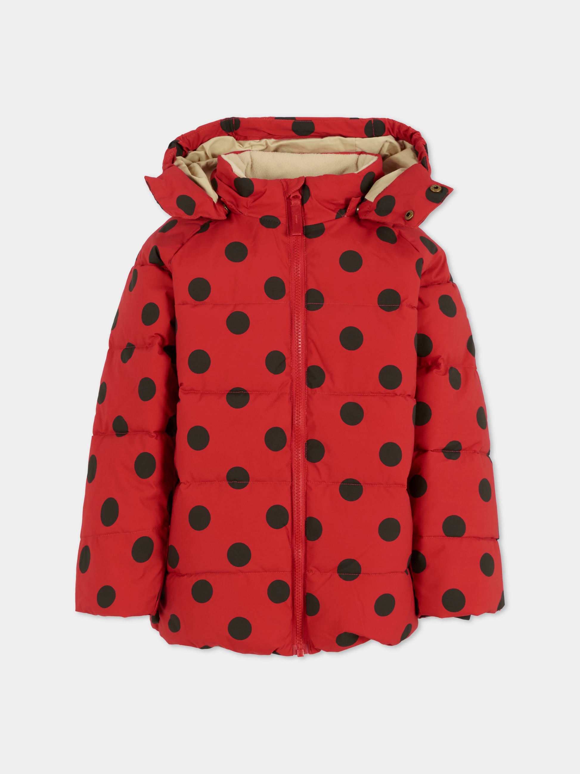 Piumino rosso per bambina con coccinella,Konges Sløjd,KS103524 LADY DOT