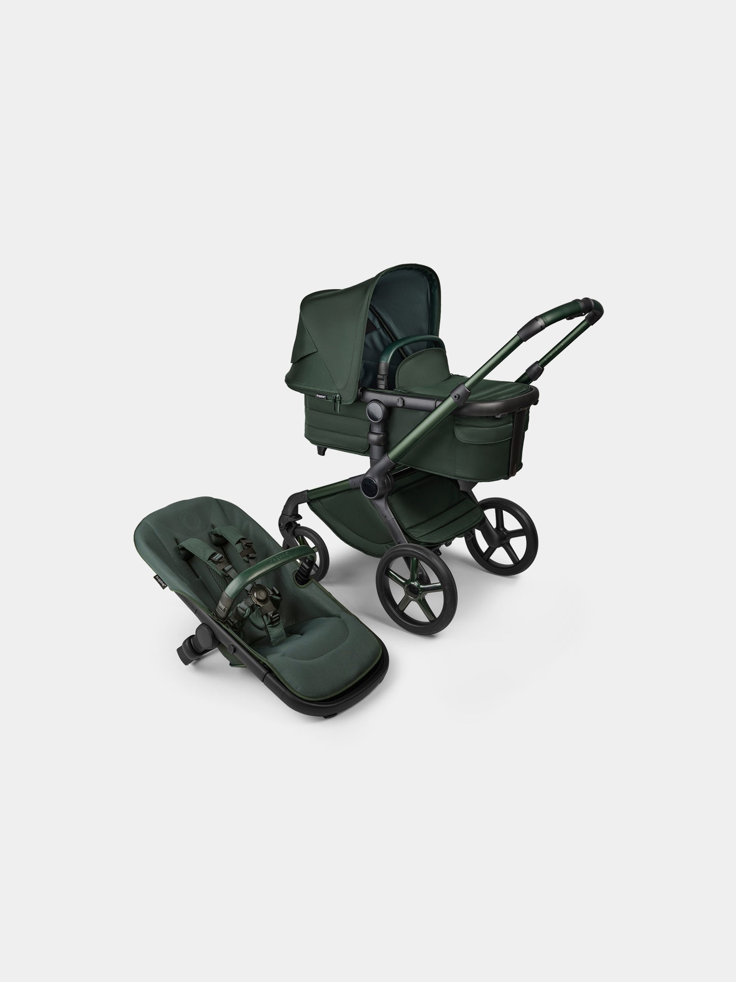 Poussette complète Fox 5 Noir Édition Limitée Midnight green