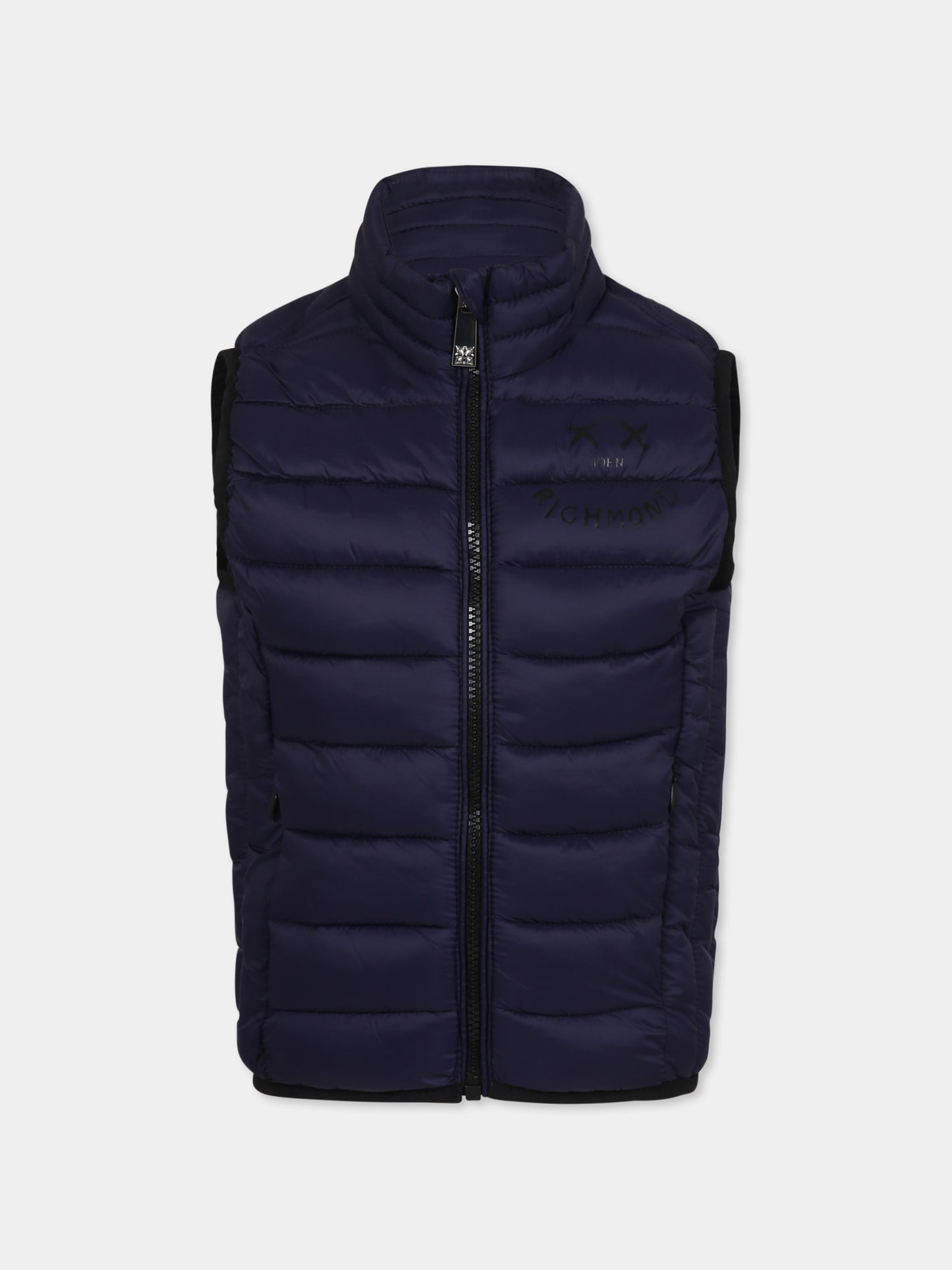 Gilet blu per bambino con smile,Richmond,RBA24174PI BLUE