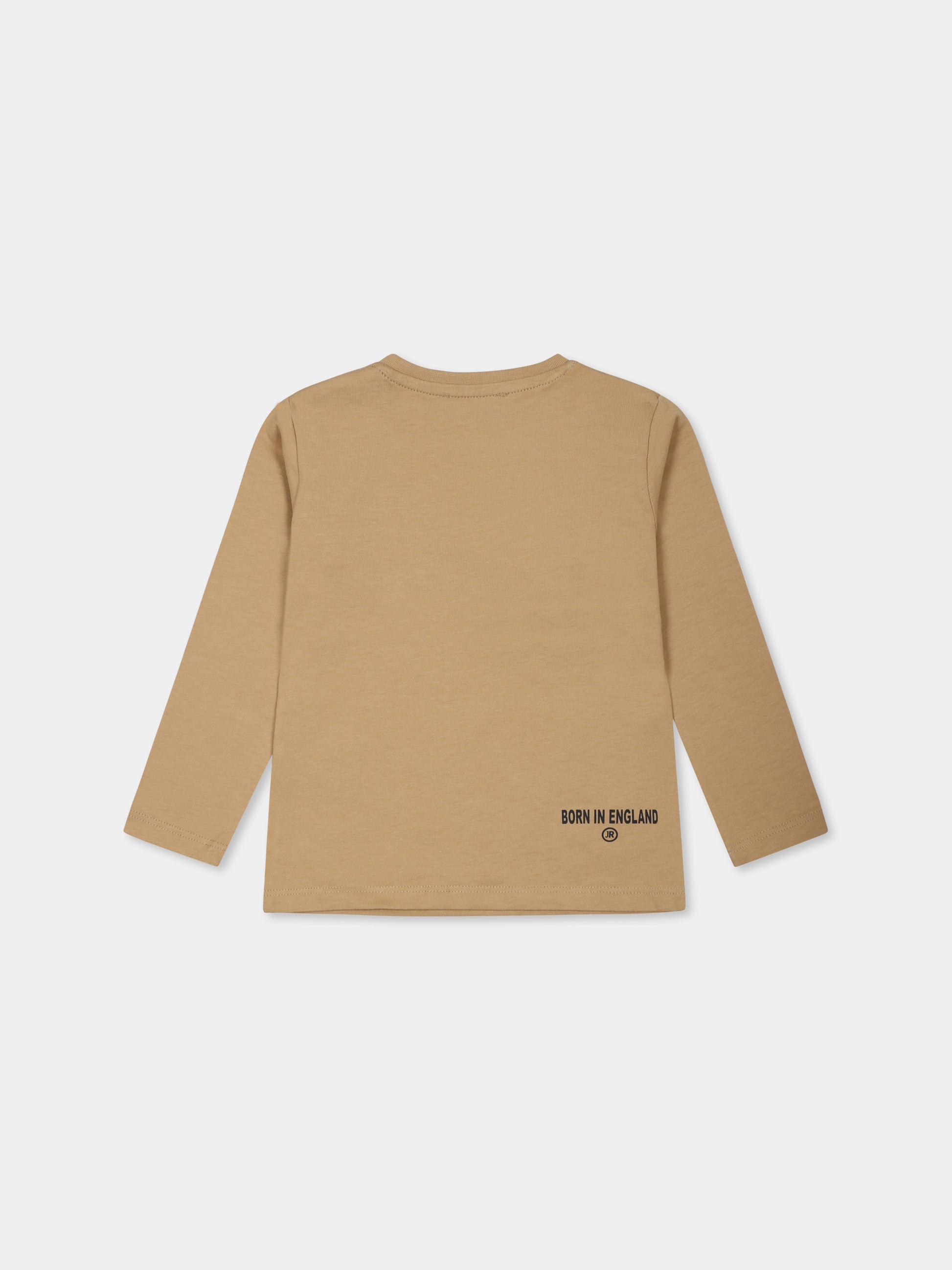 T-shirt beige per neonato con logo,Richmond,RIA24034TS  SAND/BLK
