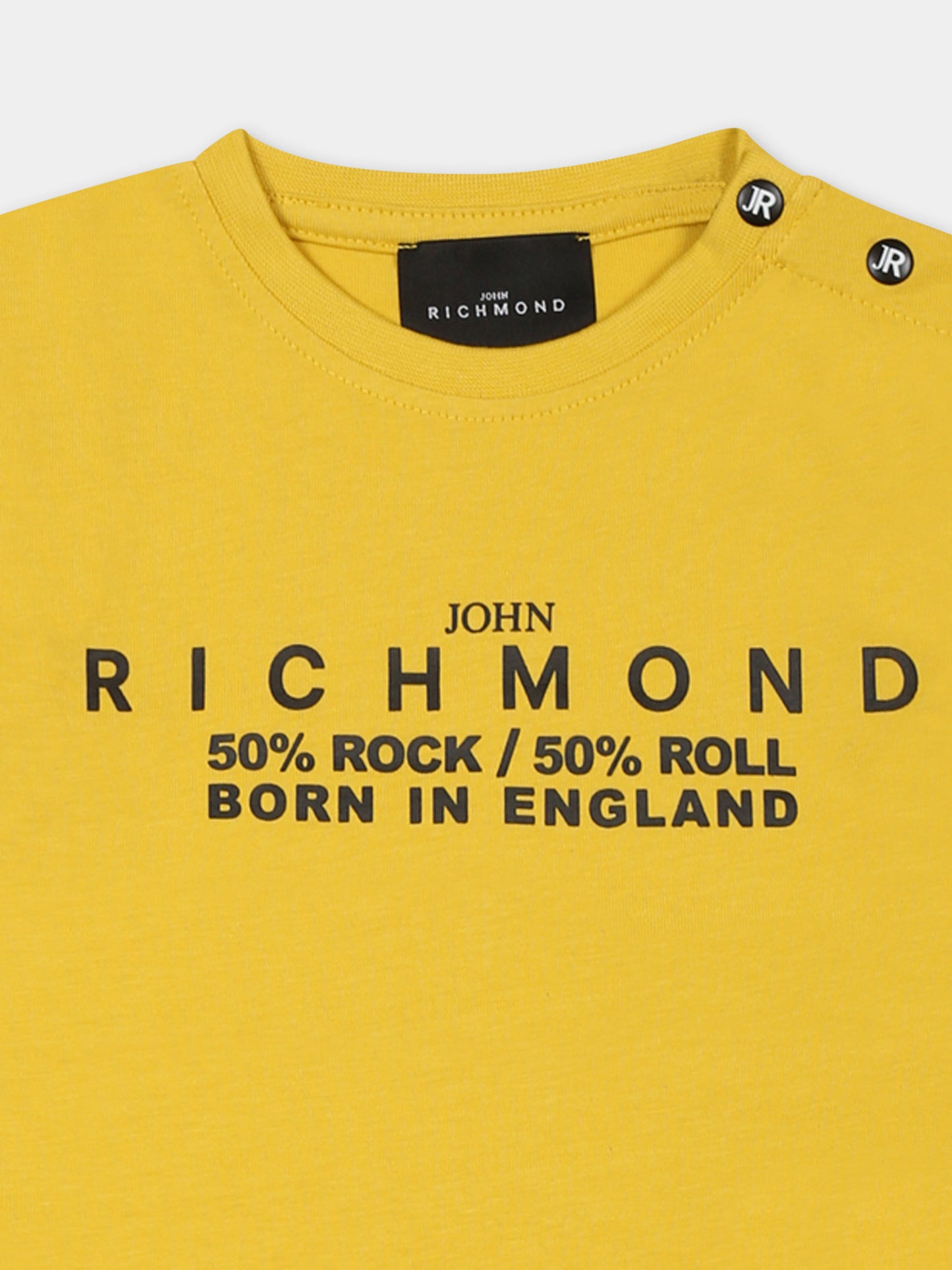 T-shirt gialla per neonato con logo,Richmond,RIA24034TS  YELLOW