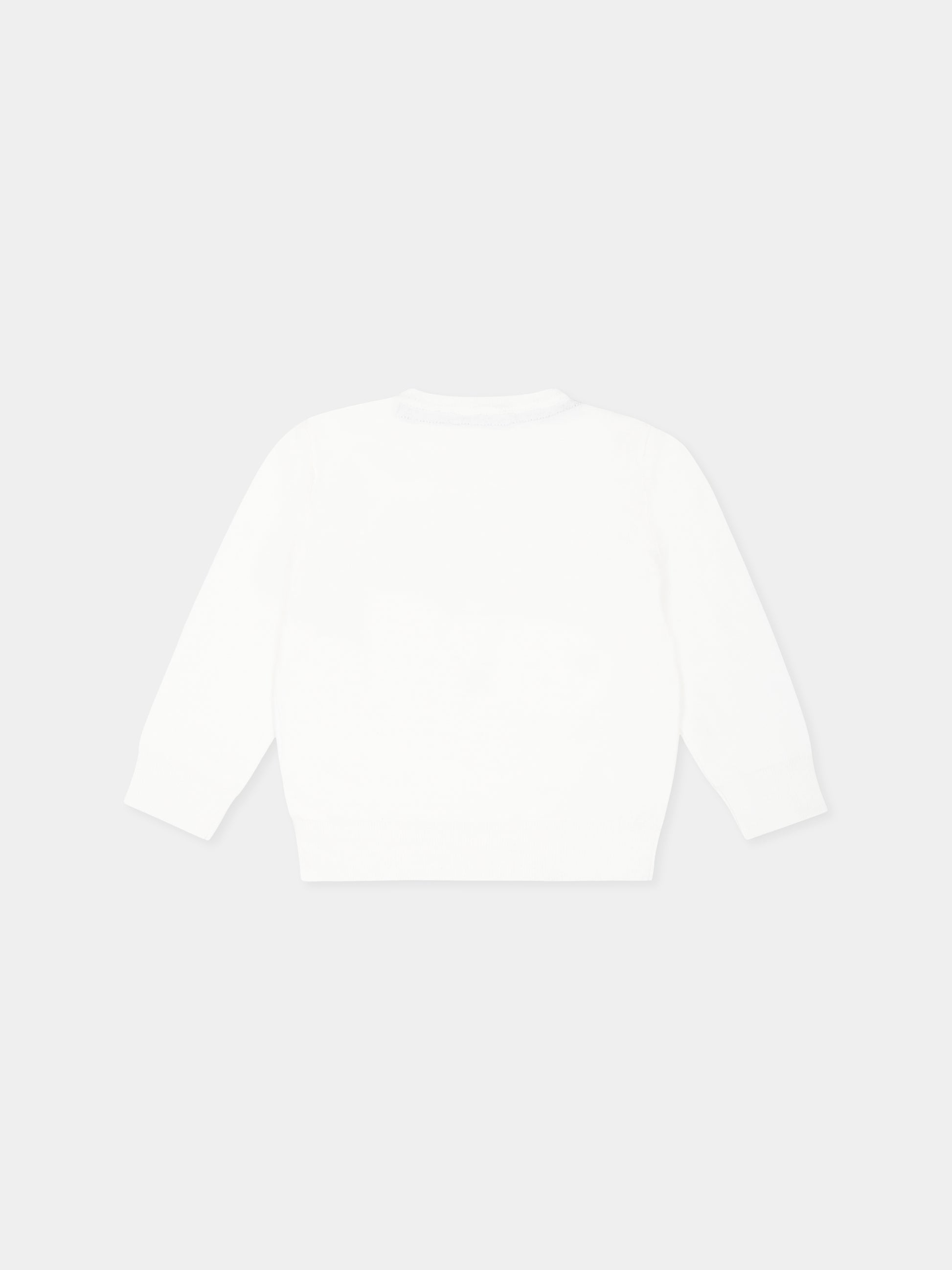 Maglione bianco per neonato con smile,Richmond,RIA24078MA OFF-WHITE