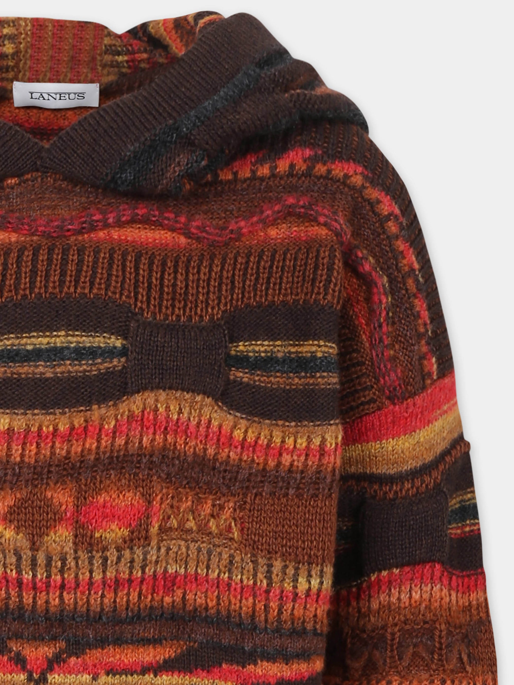 Felpa multicolor per bambini con patch logato,Laneus Kids,F5LKJUKH058 920