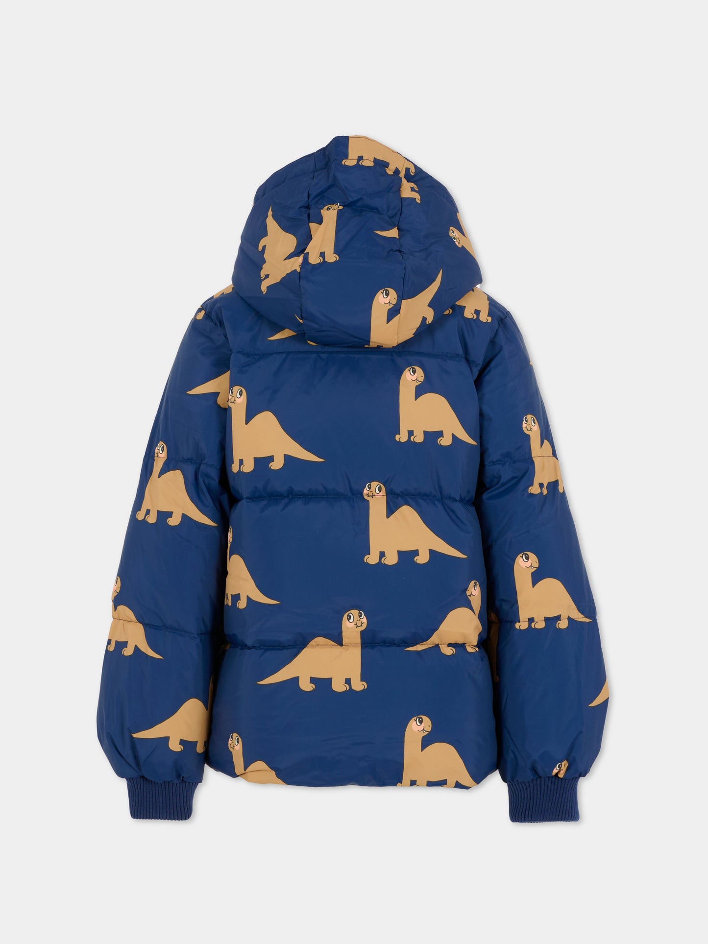 Piumino blu per bambino con dinosauro all over,Mini Rodini,2571010960