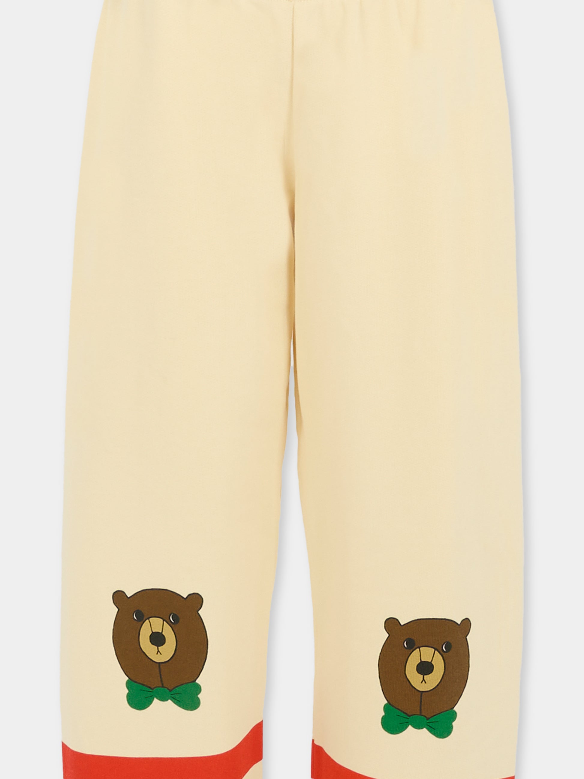 Pantaloni avorio per bambini con orso,Mini Rodini,2573013811