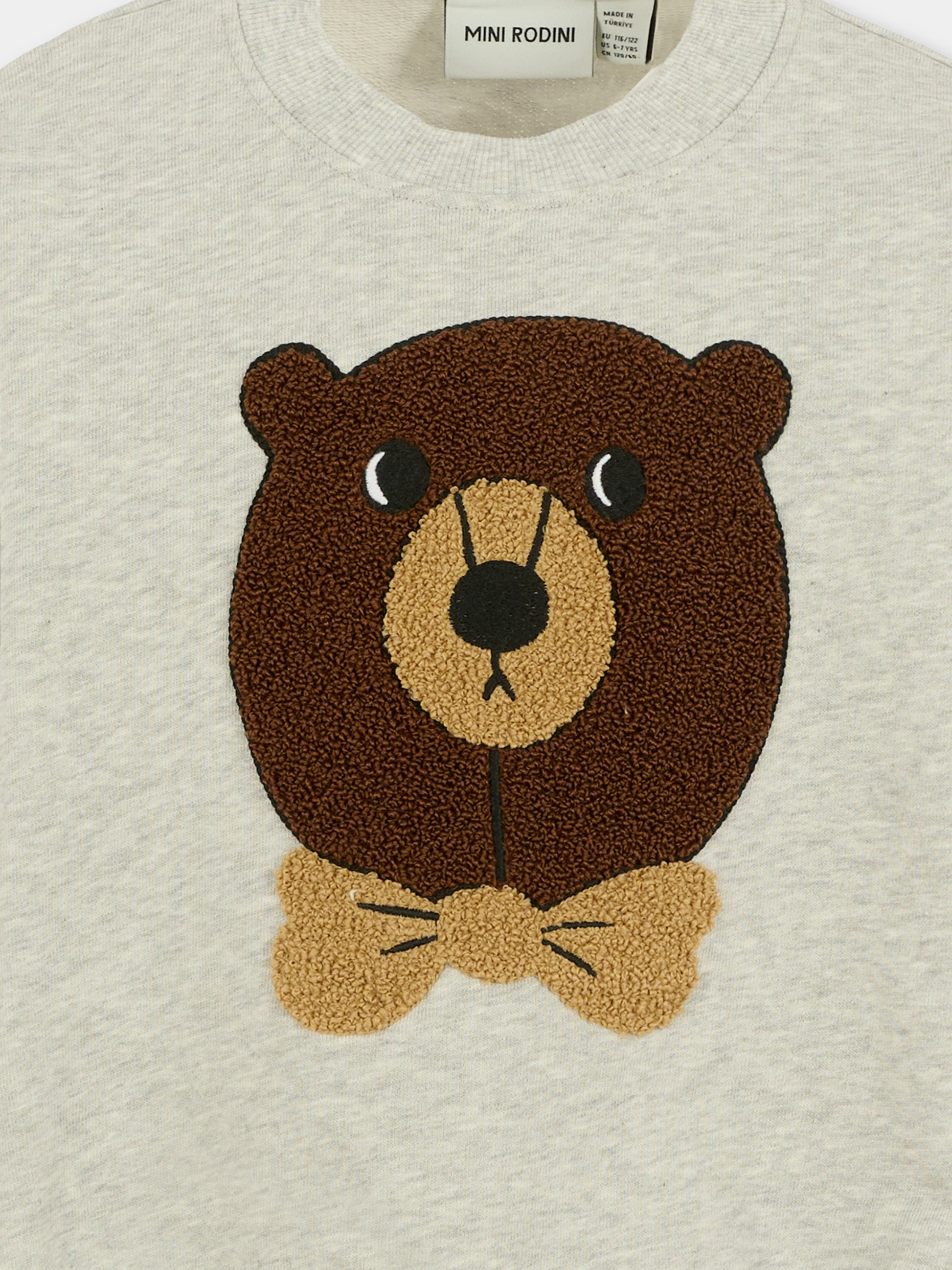 Felpa grigia per bambini con orso,Mini Rodini,2572010894