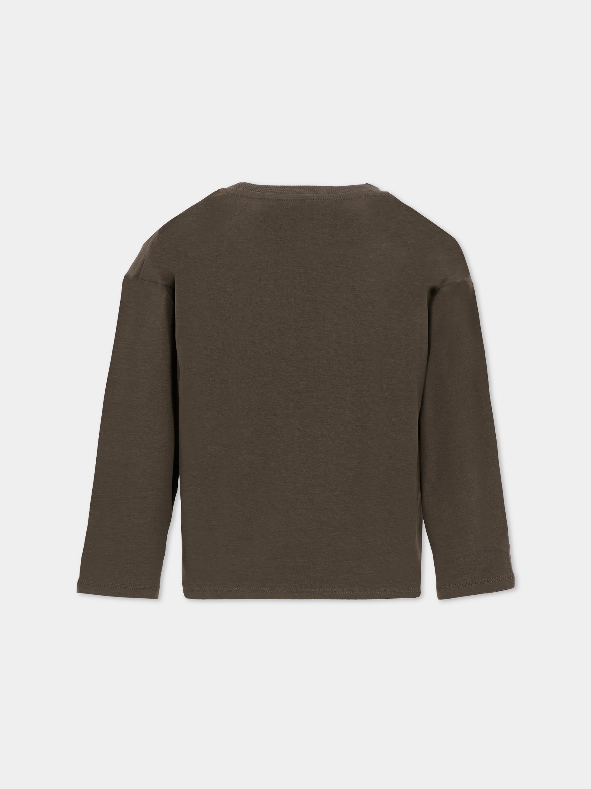 T-shirt marrone per bambini con orso,Mini Rodini,2572010697