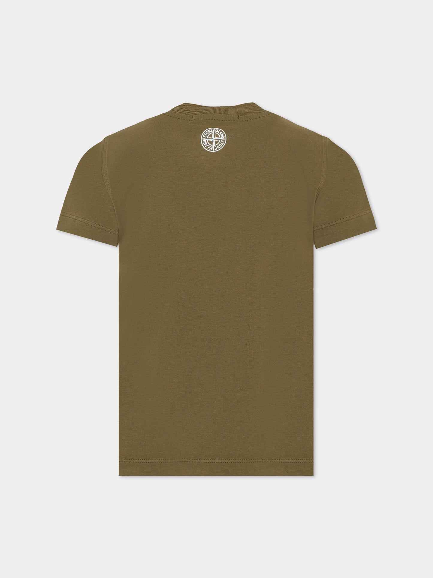 T-shirt verde per bambino con logo,Stone Island Junior,K2S16 2100010 S0259 - V0054