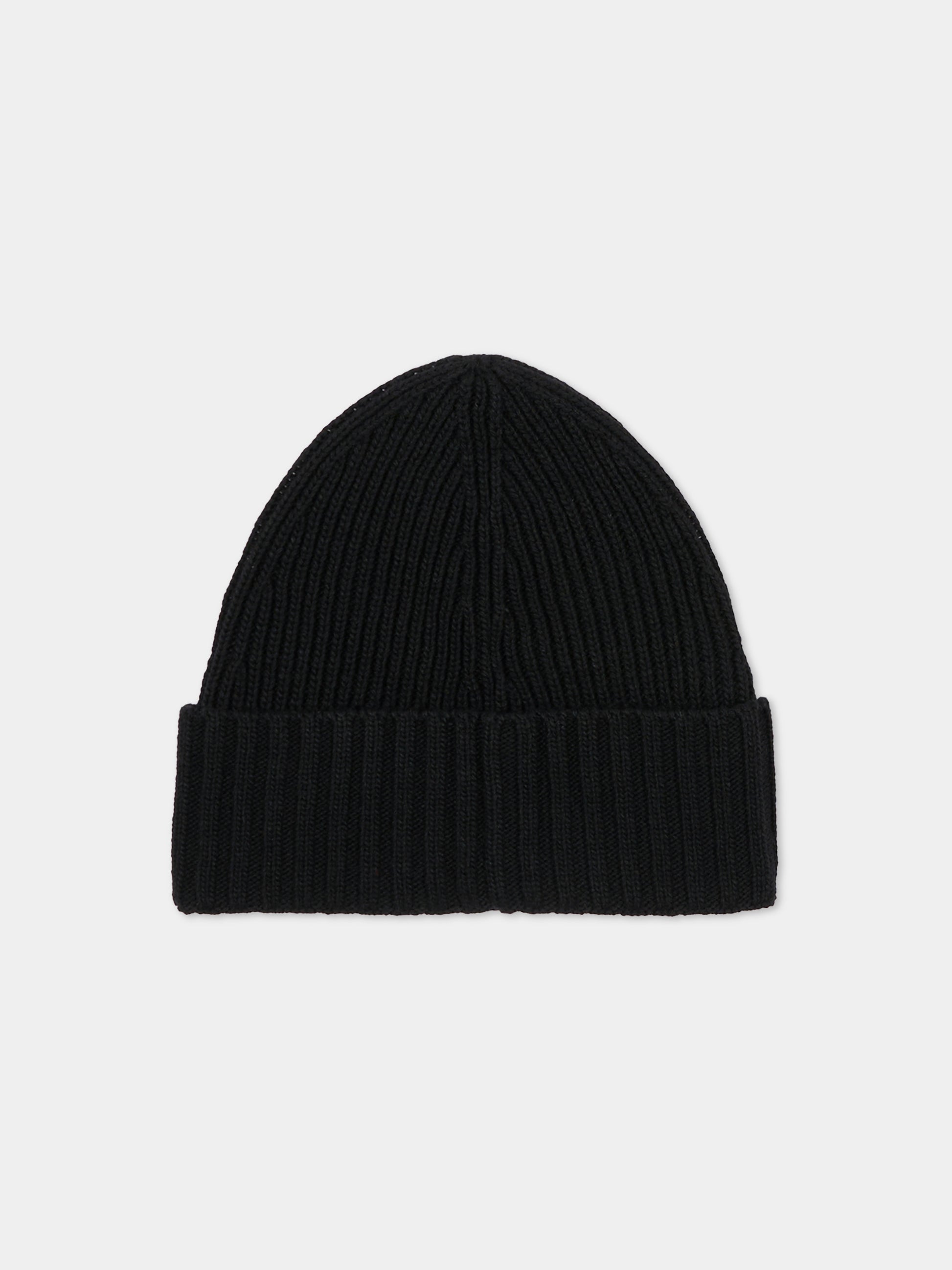 Berretto nero per bambino con bussola,Stone Island Junior,K2S16 N100003 S00M3 - V0029