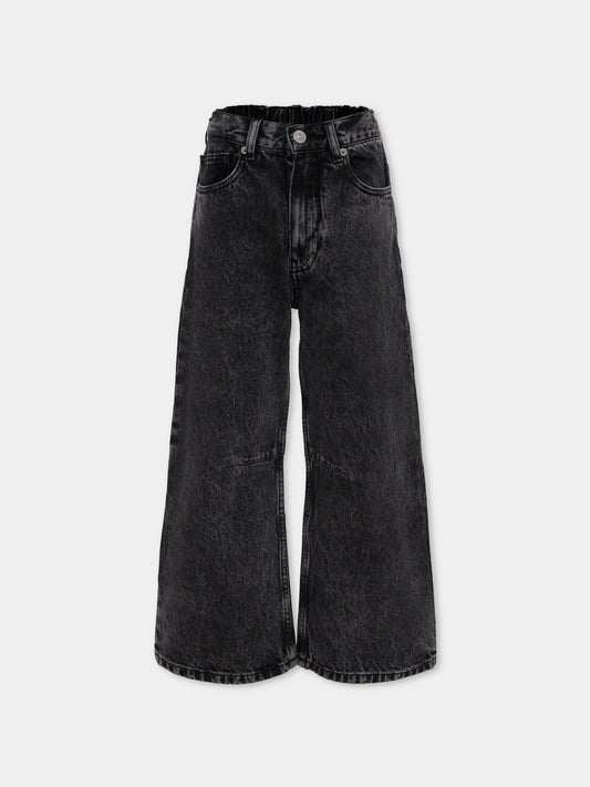 Jeans neri per bambini con logo,Mm6 Maison Margiela,M60844-MM06D-M602