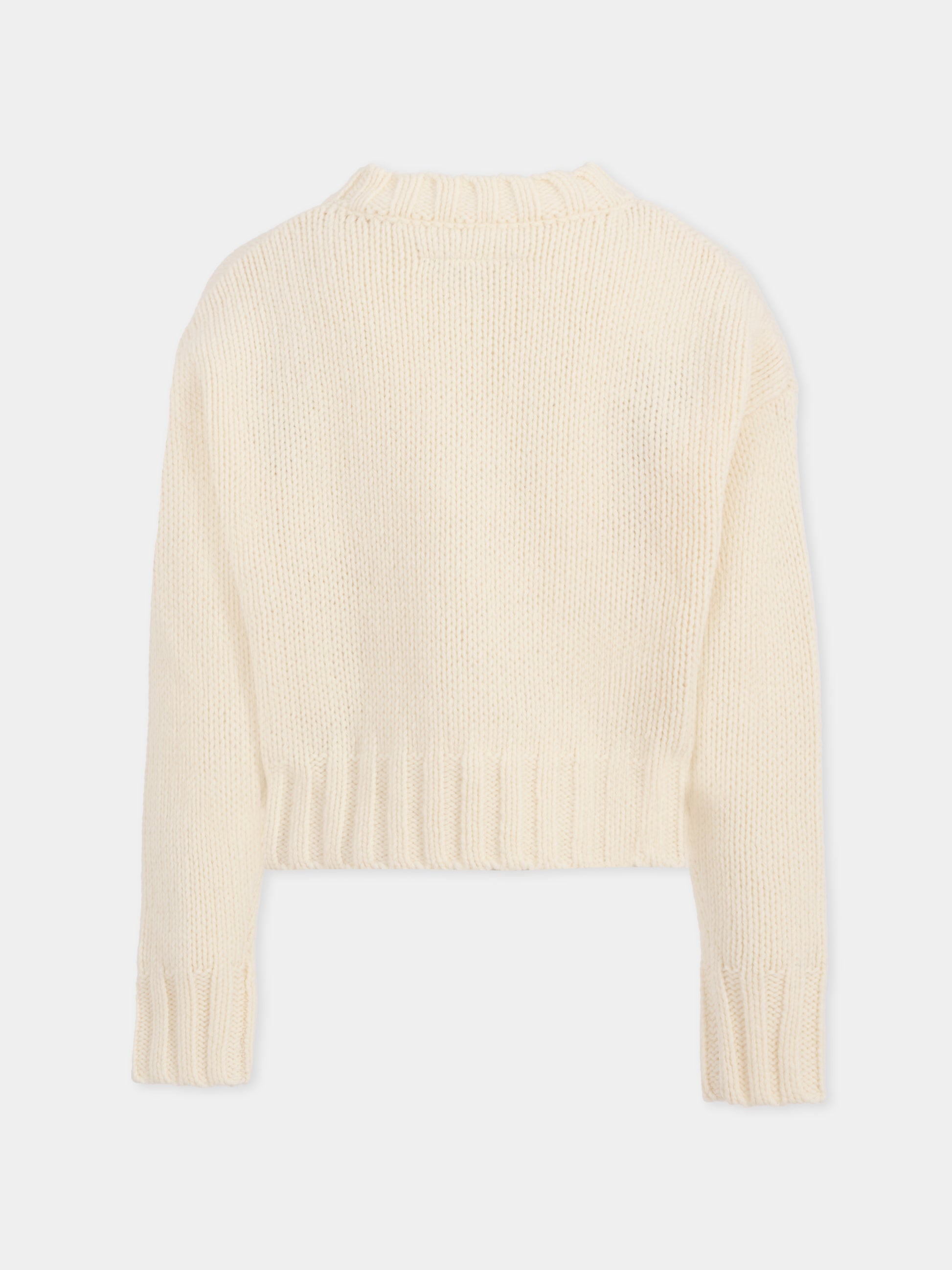 Maglione bianco per bambini con logo,Mm6 Maison Margiela,M60882-MM06M-M6101