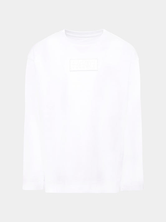 T-shirt bianca per bambini con logo numerico,Mm6 Maison Margiela,M60910-MM04I-M6100