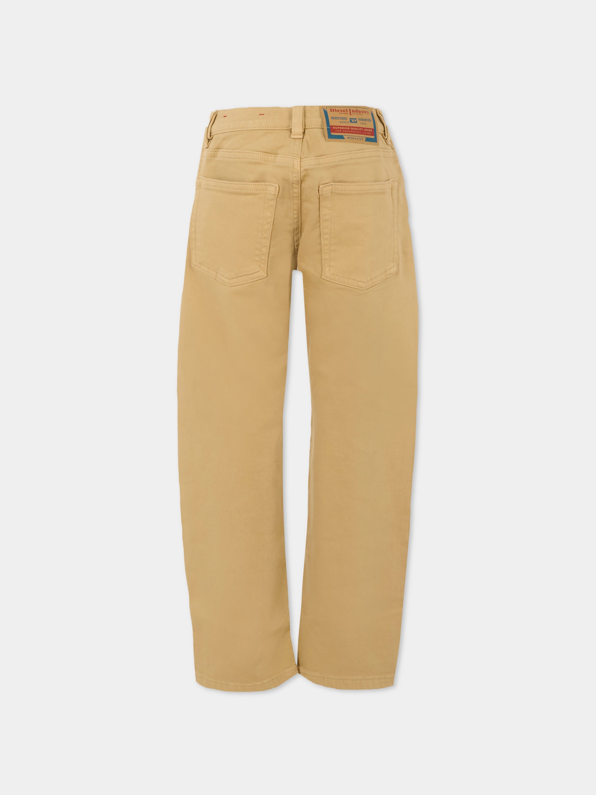 Pantaloni beige per bambino con logo,Diesel,J01934-KXBPV-K726