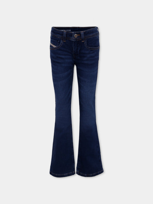 Jean denim pour fille avec logo
