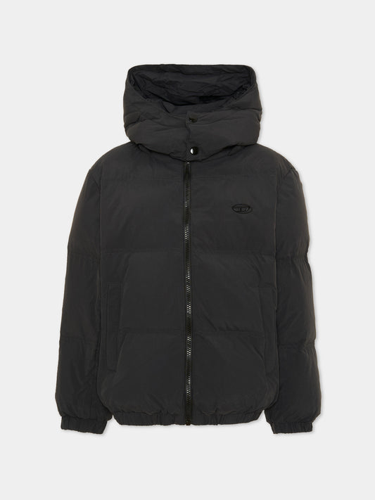 Doudoune noire pour enfants avec logo