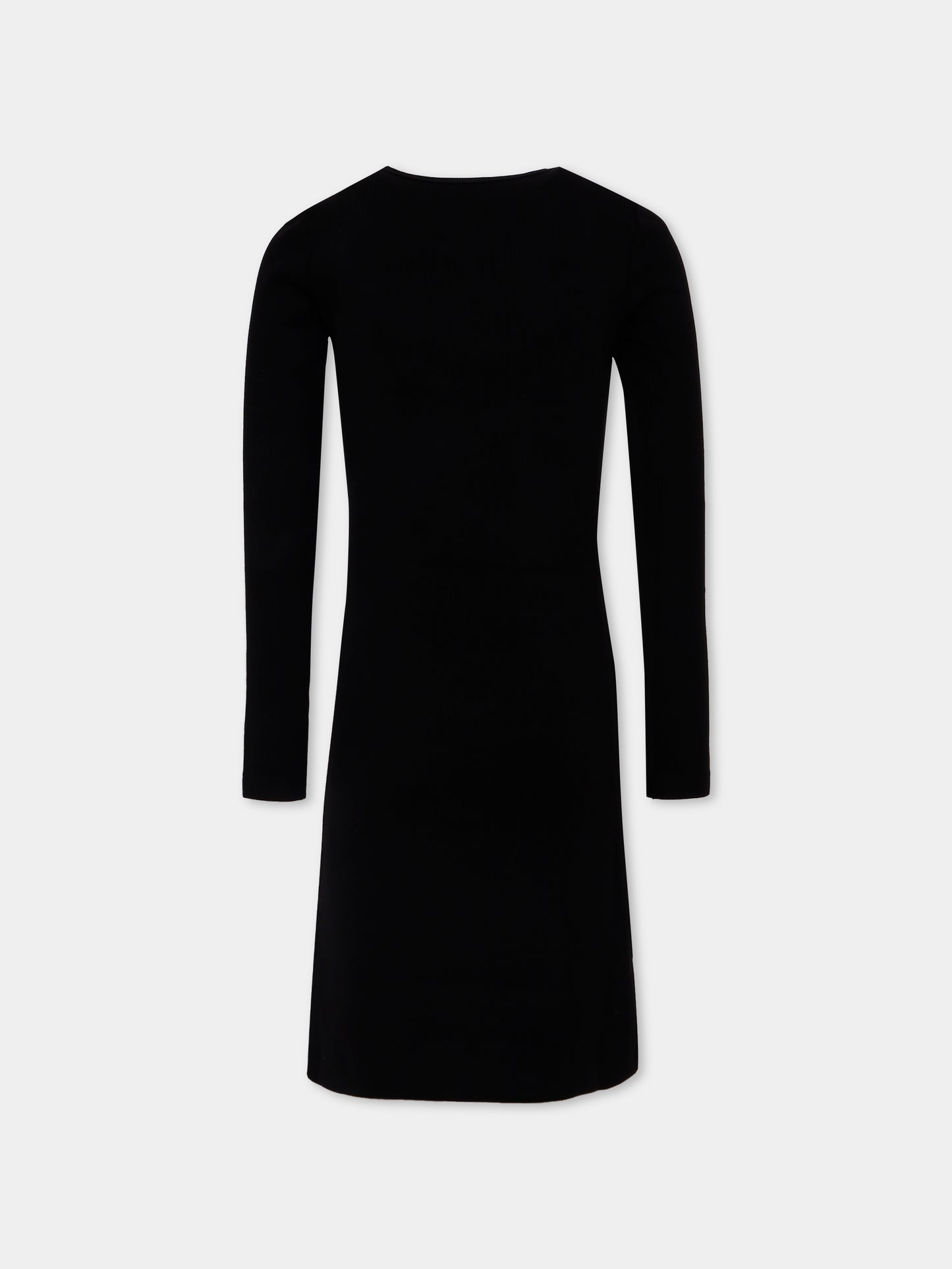 Vestito nero per bambina con logo,Diesel,J02454-KYAZY-K900