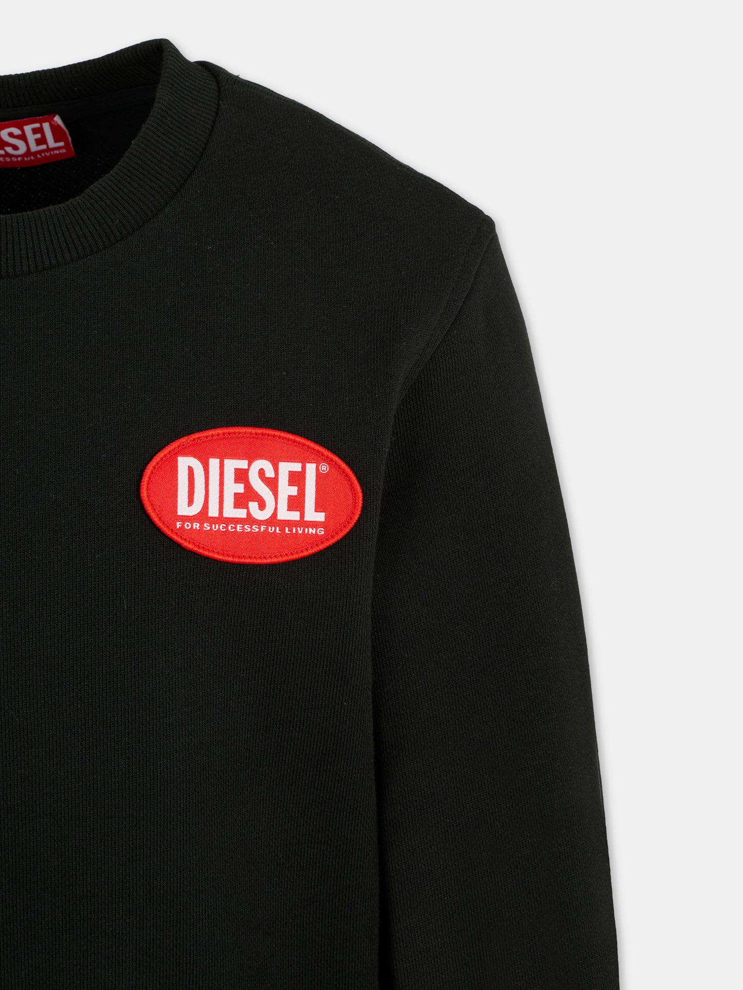 Felpa nera per bambino con logo,Diesel,J02482-KYAQK-K900