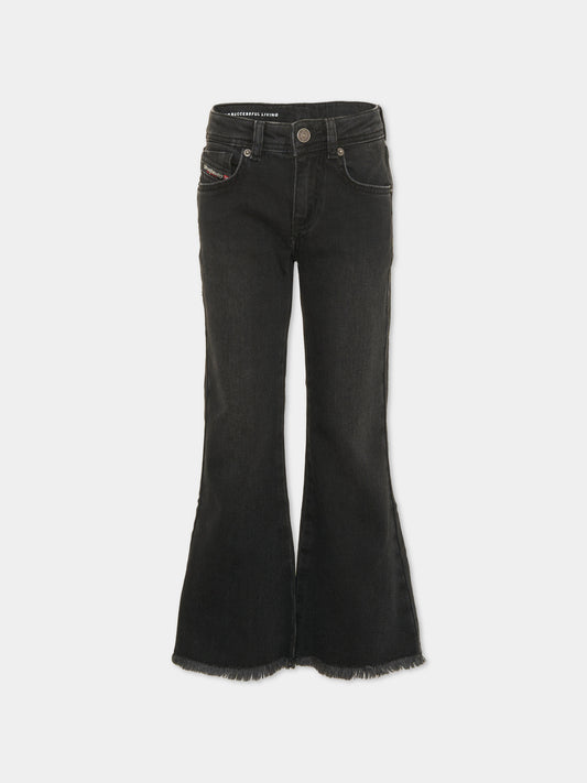 Jean noir pour fille avec logo