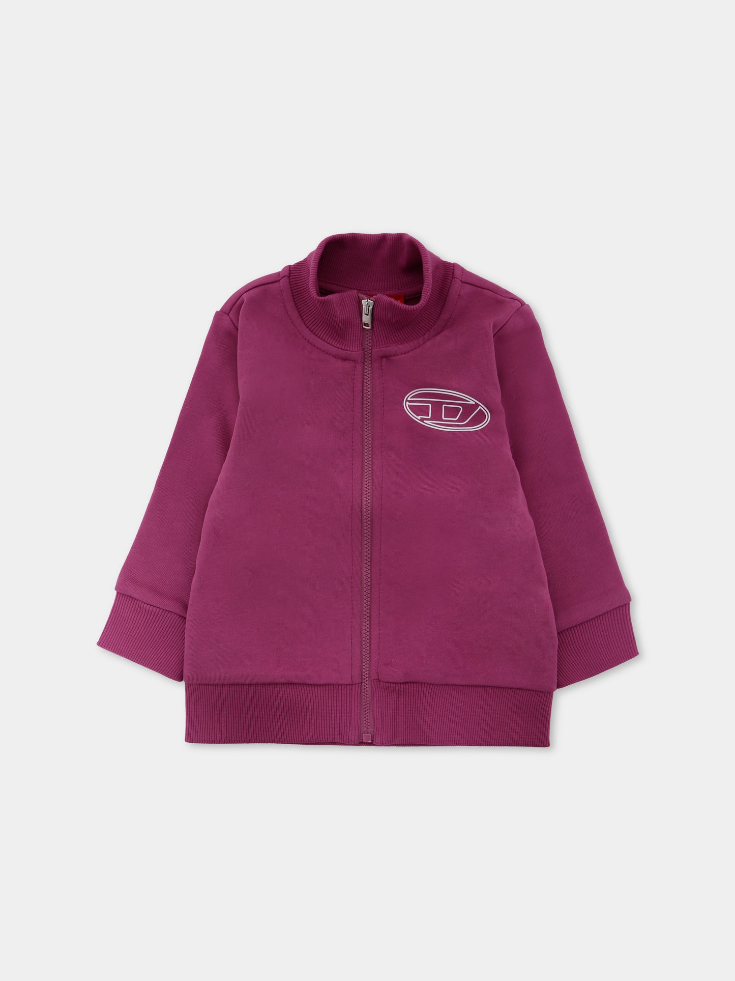 Felpa viola per neonata con logo,Diesel,K00697-KYAVF-K624