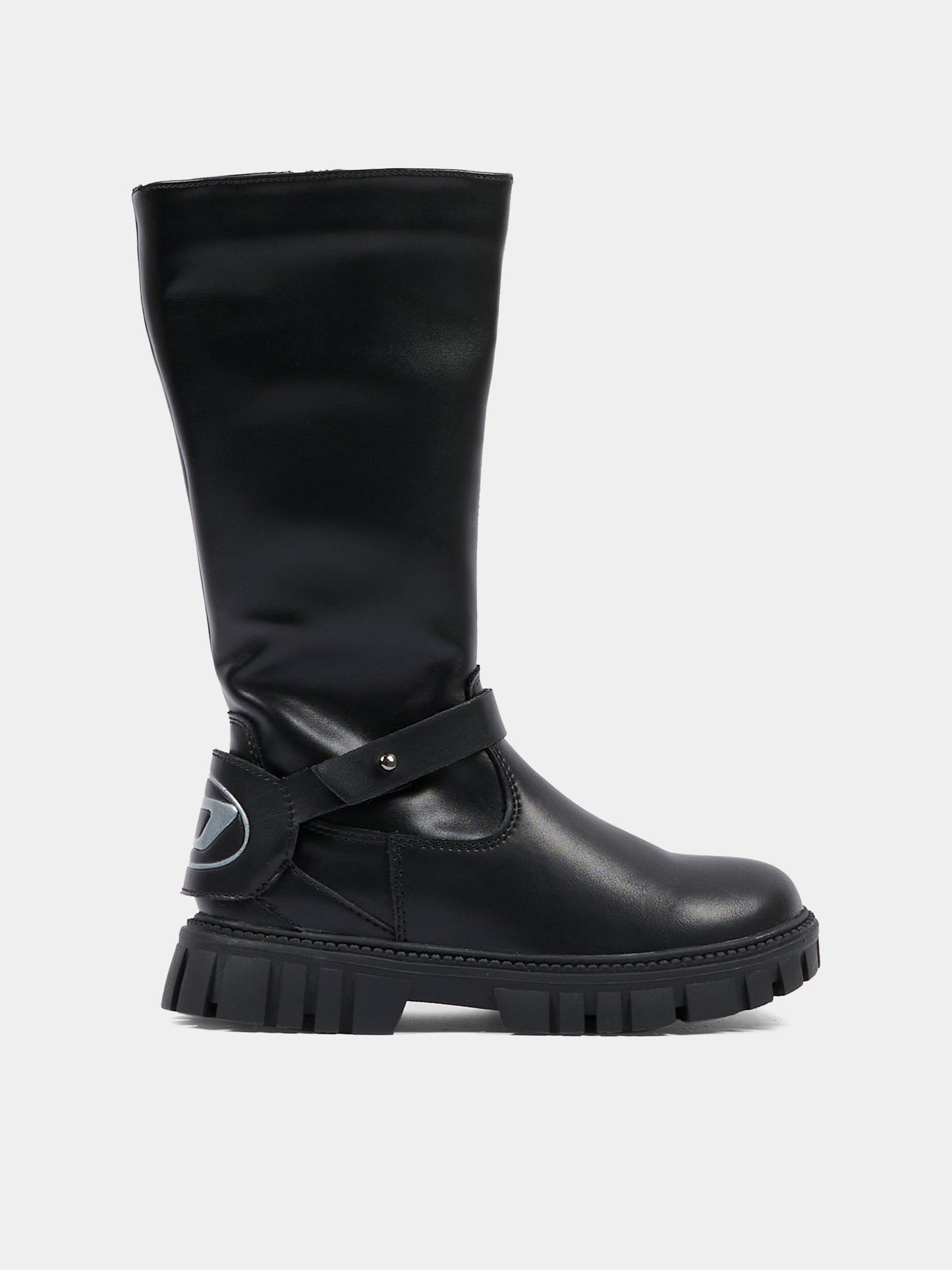 Stivali neri per bambina con logo,Diesel,BC1047-P1040-T8013