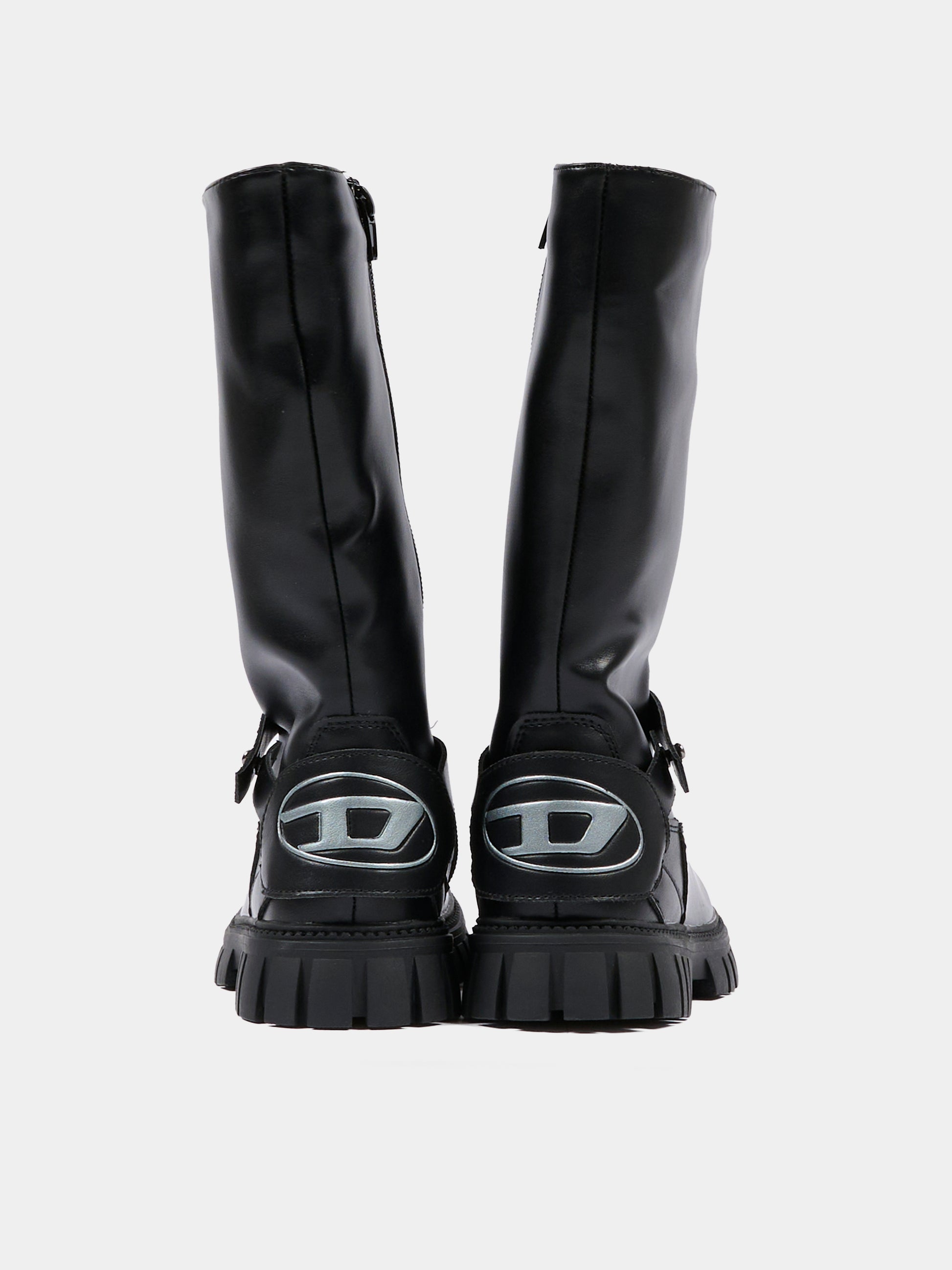 Stivali neri per bambina con logo,Diesel,BC1047-P1040-T8013