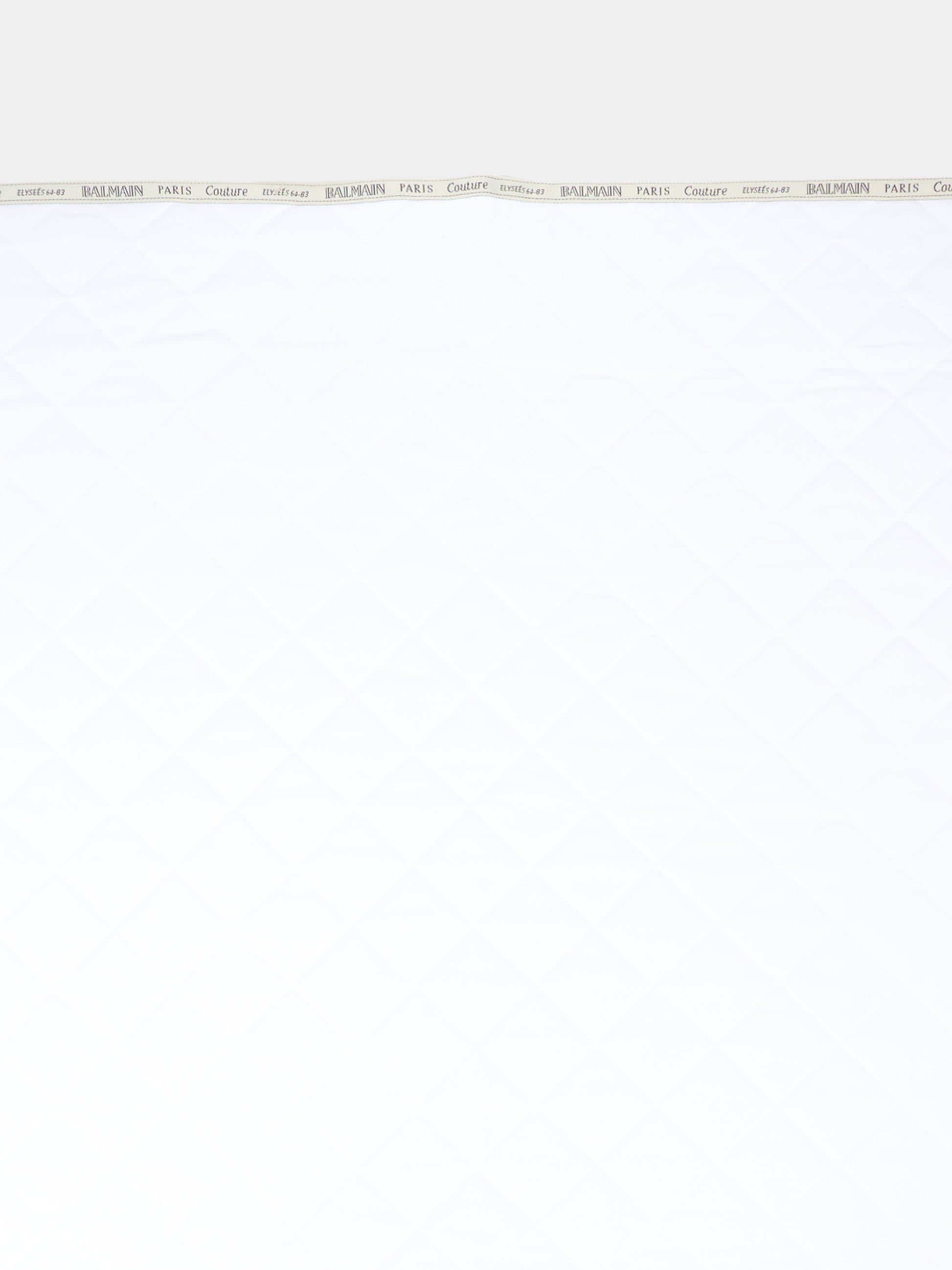 Coperta bianca per neonati con logo,Balmain Kids,BX0560-Z3384 100