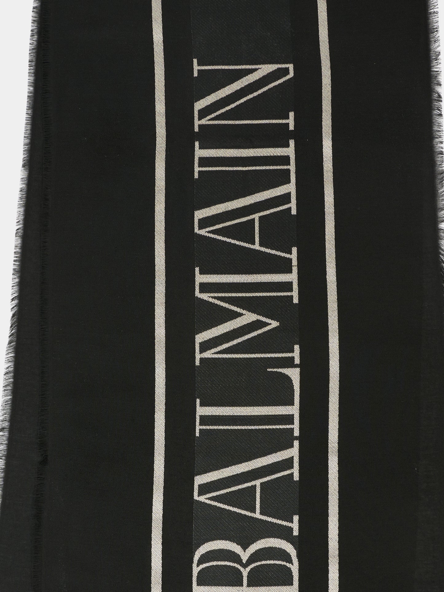 Sciarpa nera per bambini con logo,Balmain Kids,BX0B23-Z3392 930AV