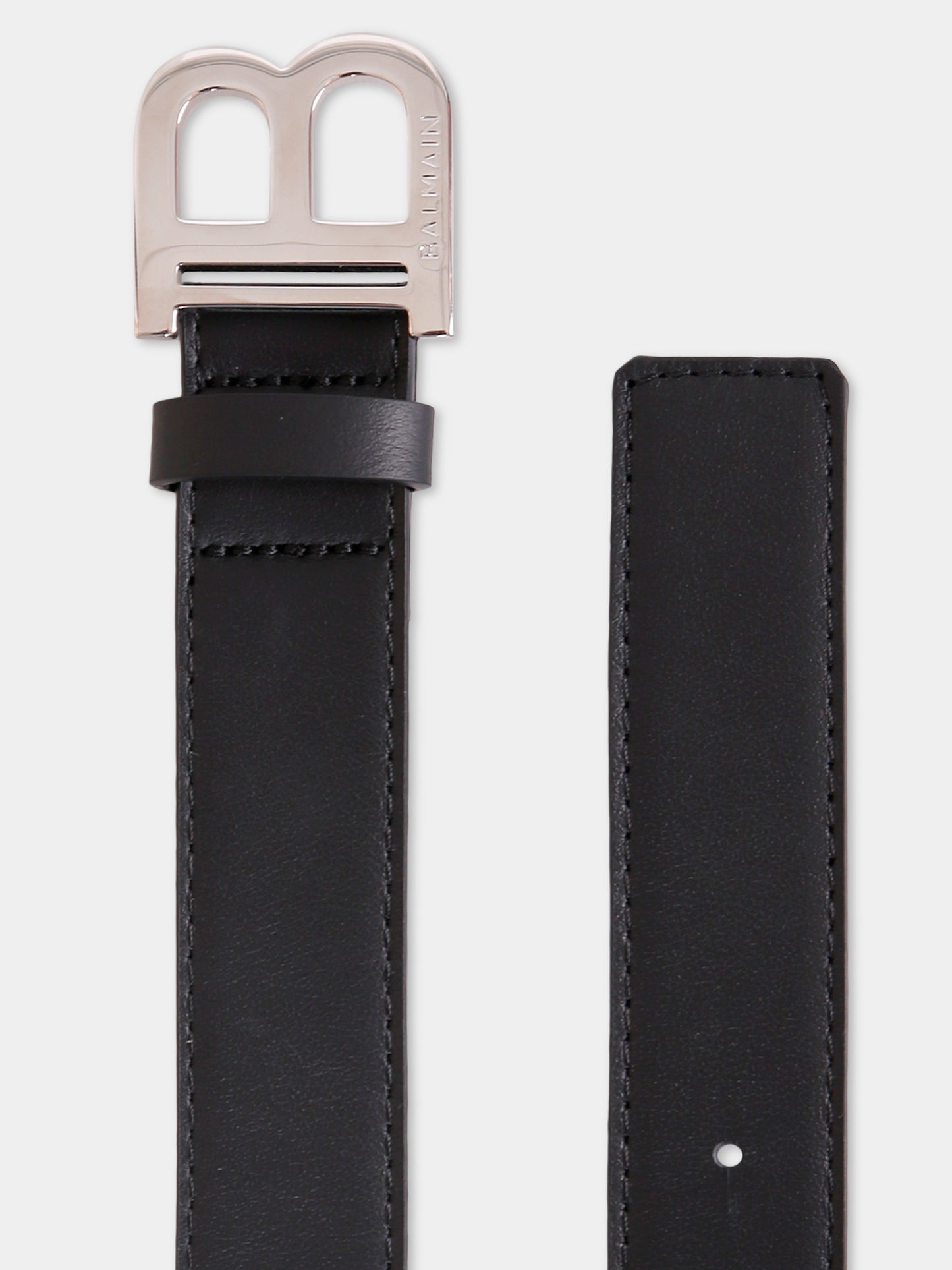 Cintura nera per bambini con logo,Balmain Kids,BX0P21-Z1371 930AG