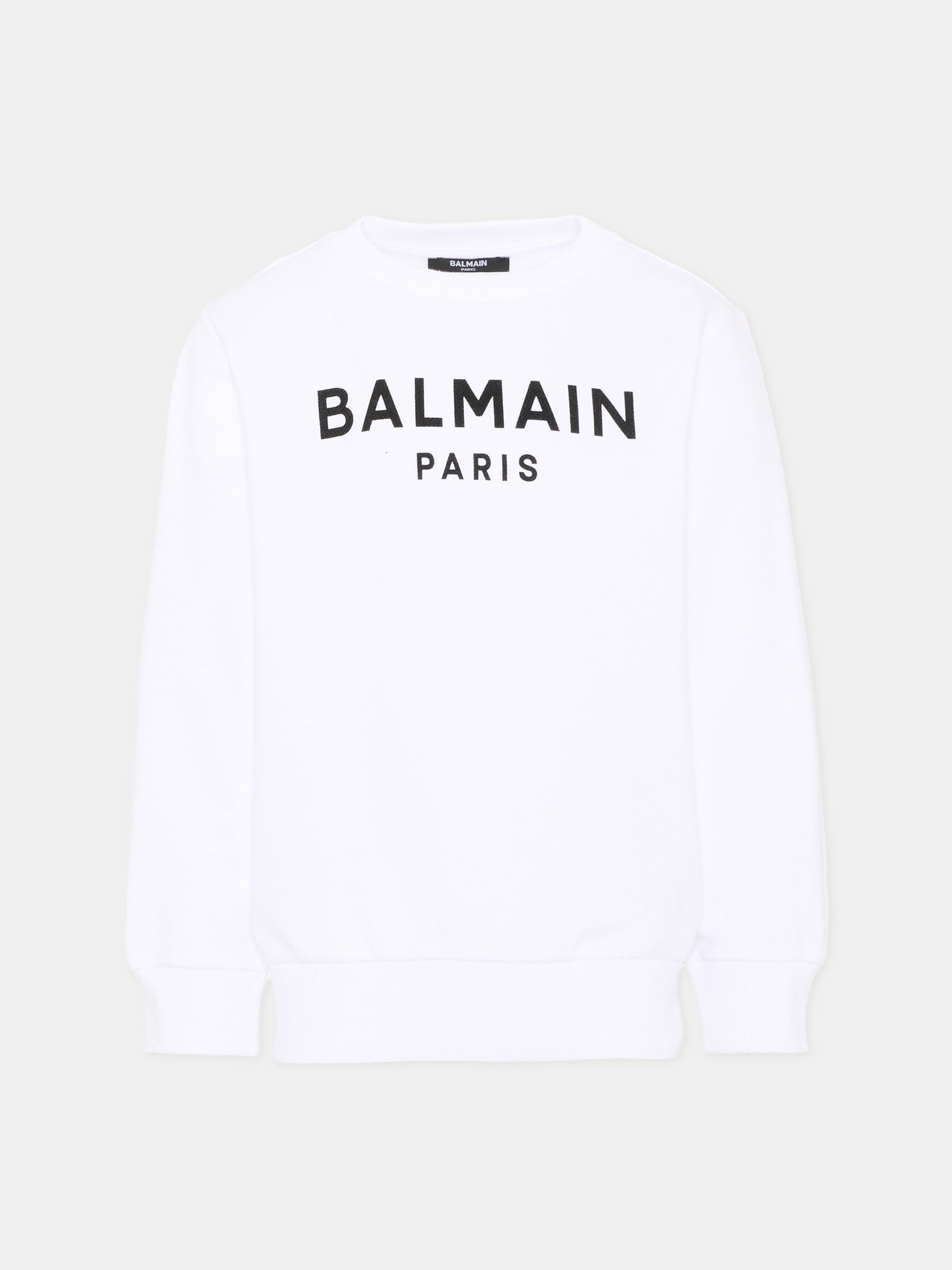 Sweat-shirt blanc pour enfants avec logo