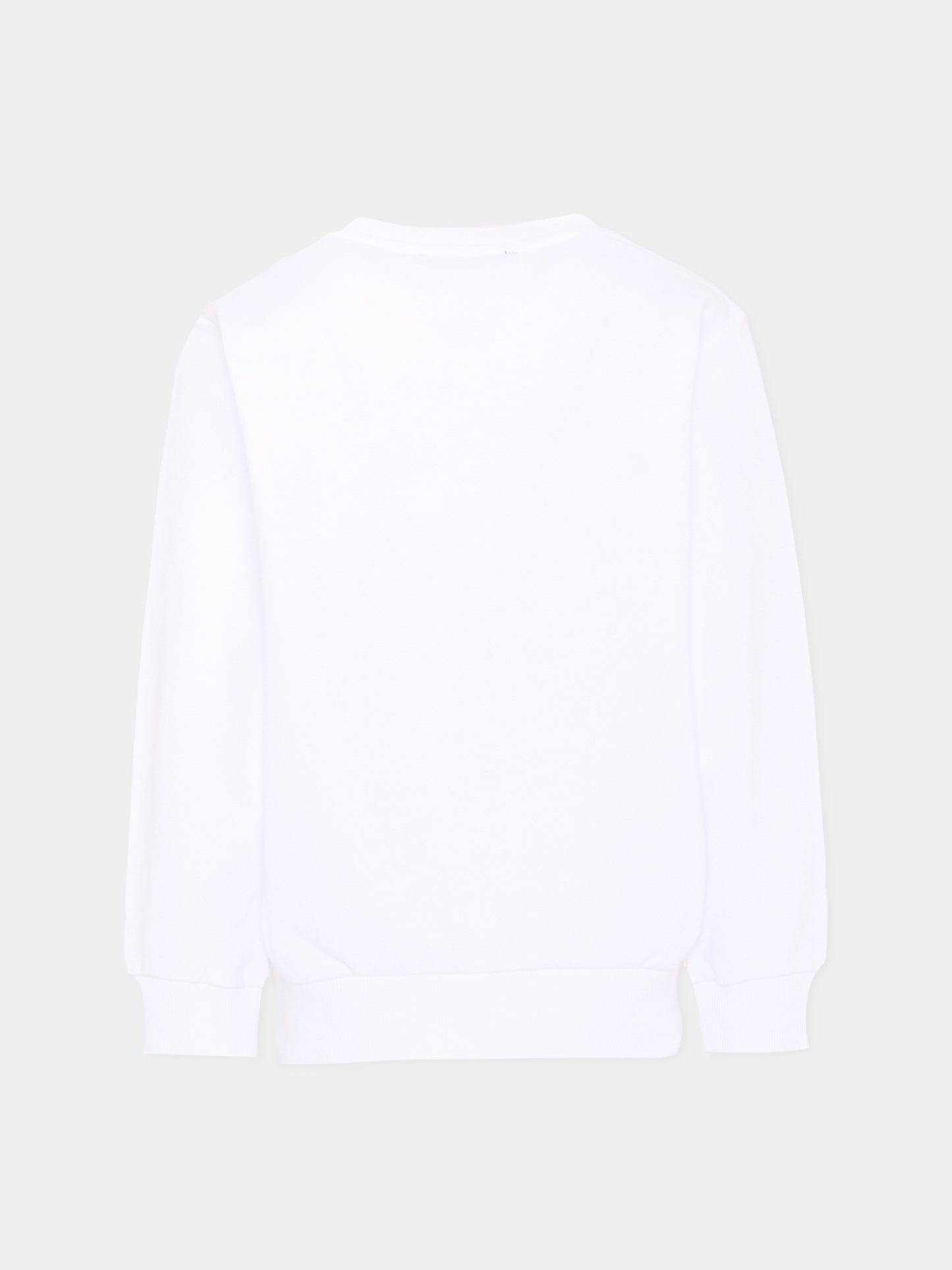 Sweat-shirt blanc pour enfants avec logo