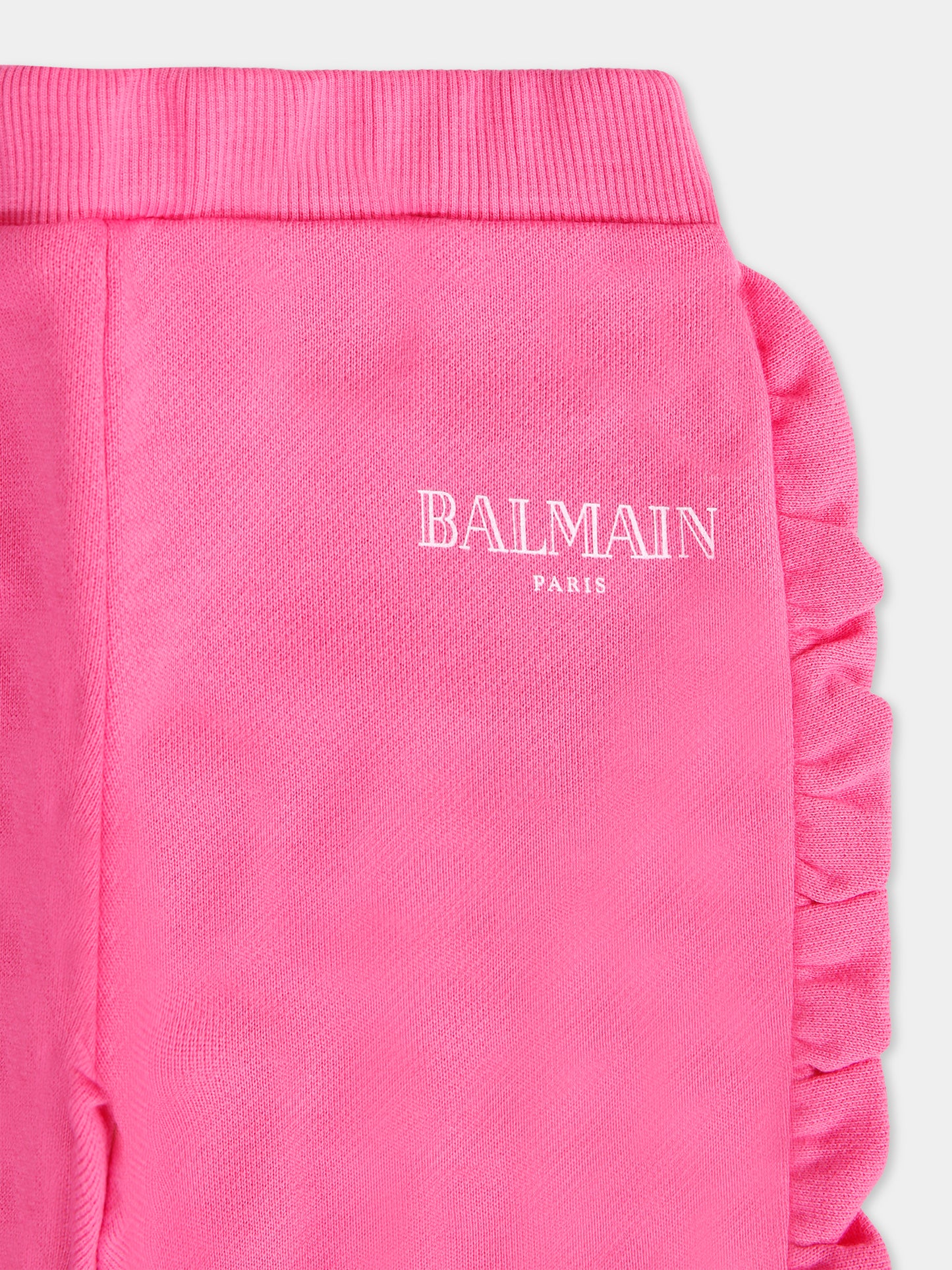 Pantaloni rosa per neonata con logo,Balmain Kids,BX6040-Z3183 51PRS