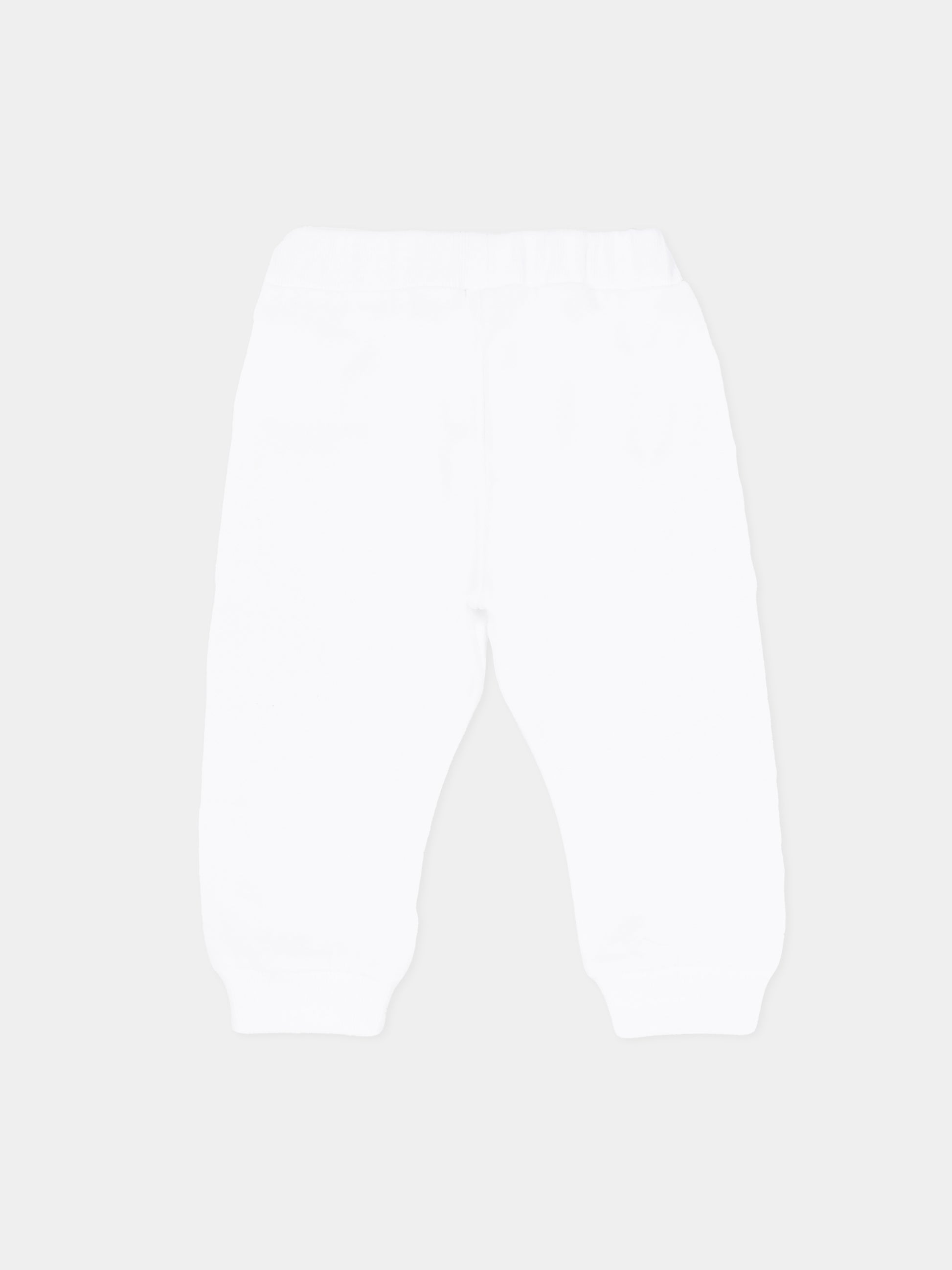 Pantaloni bianchi per neonati con logo,Balmain Kids,BX6500-Z3183 100NE