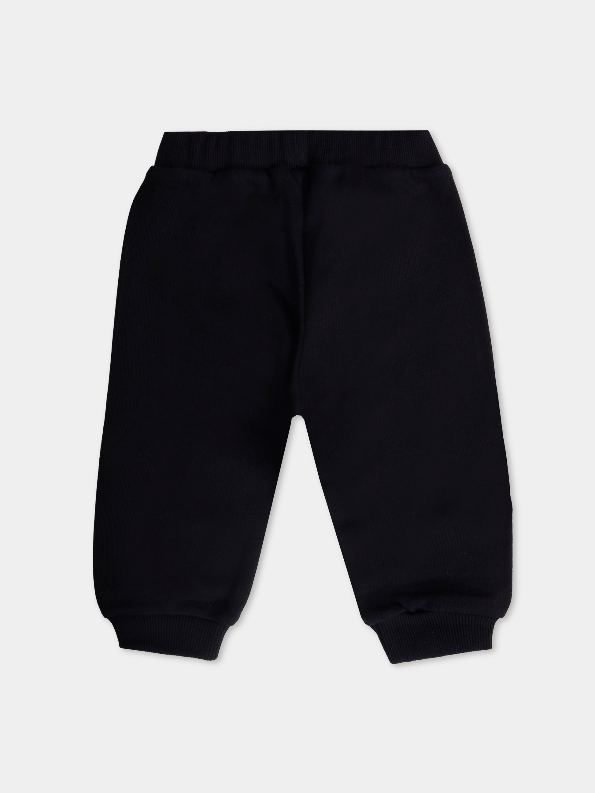 Pantaloni neri per neonati con logo,Balmain Kids,BX6500-Z3183 930BC