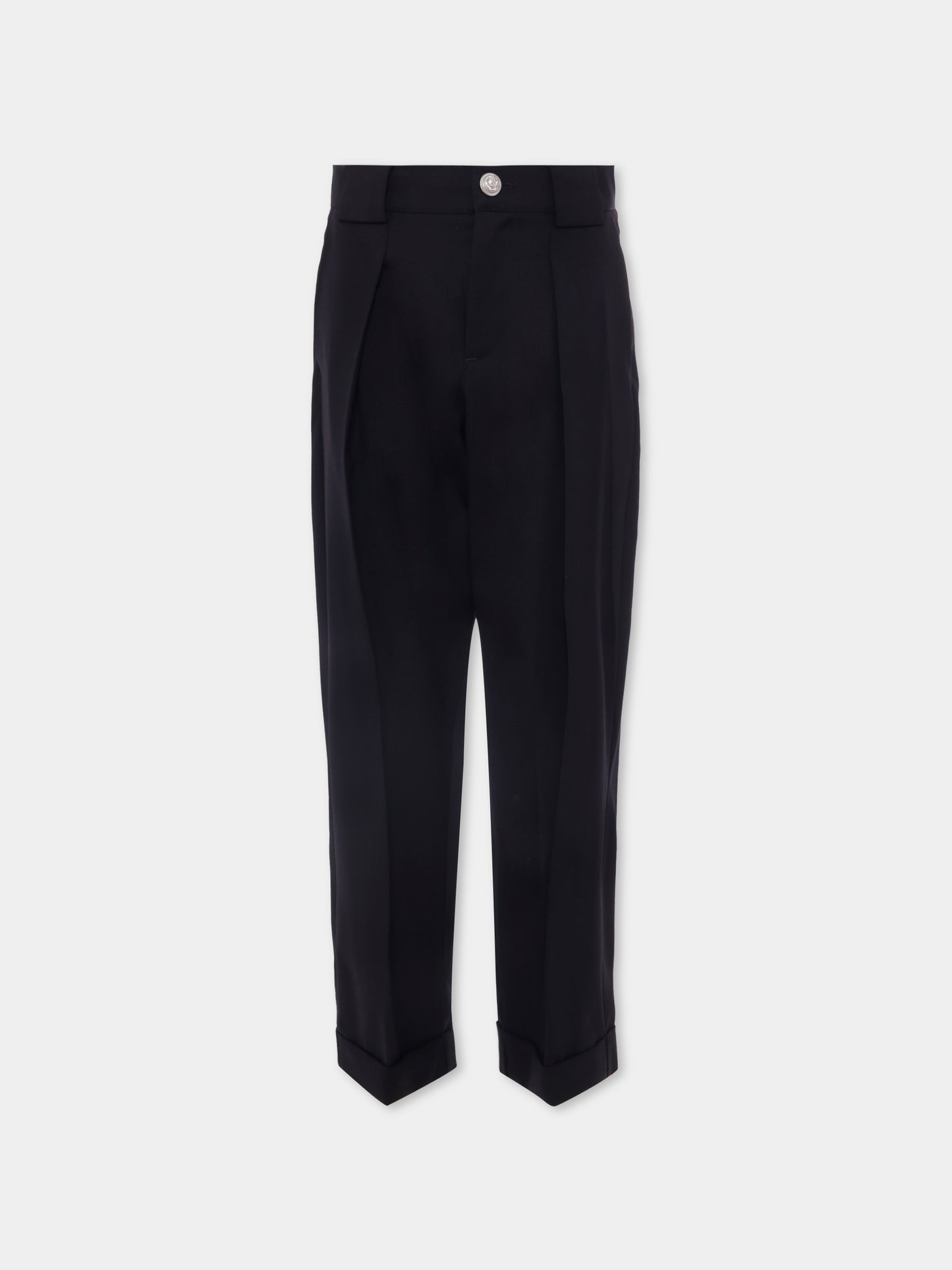 Pantaloni neri per bambino con logo,Balmain Kids,BX6P10-I0196 930AG