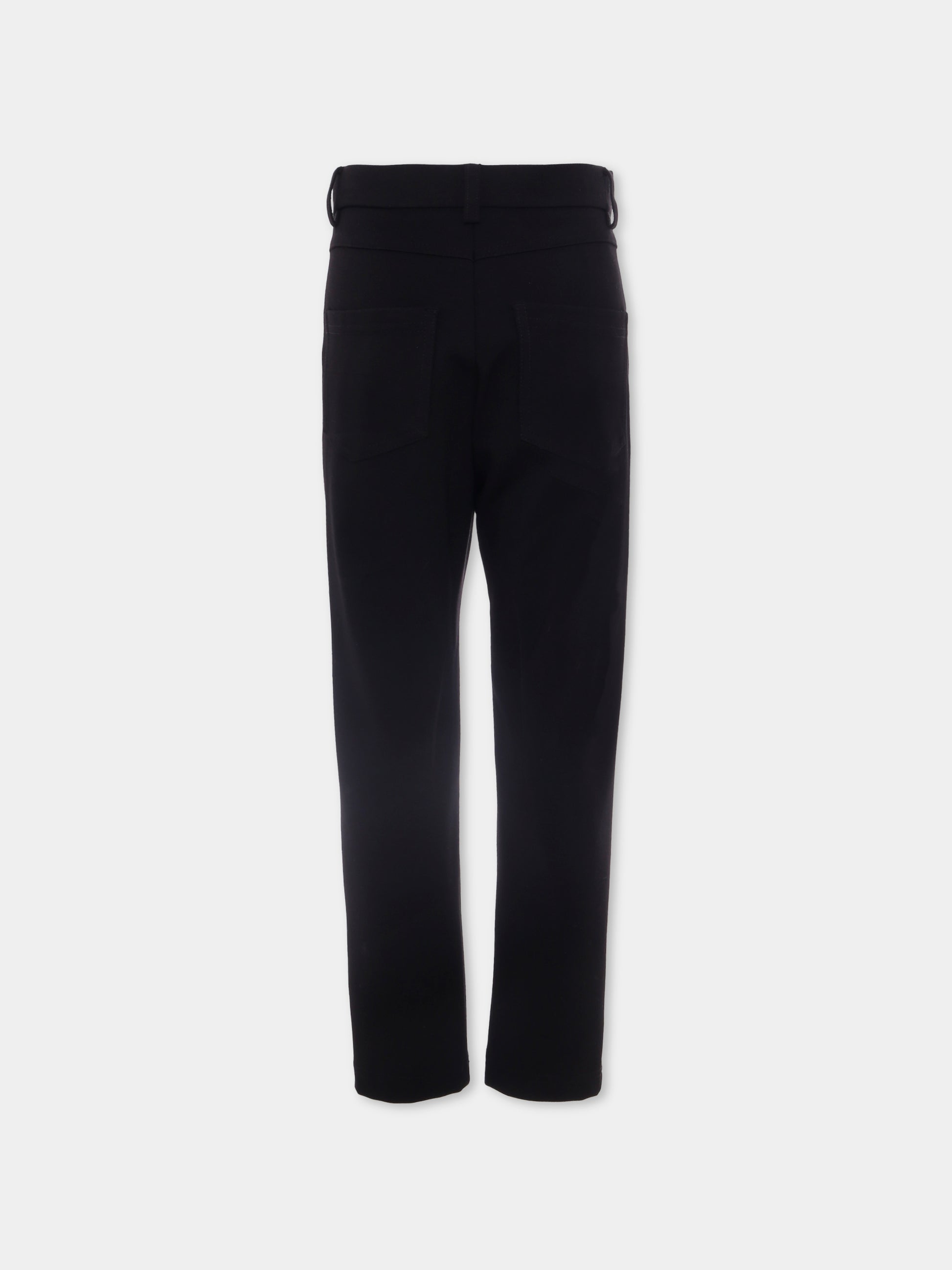 Pantaloni neri per bambino con logo,Balmain Kids,BX6Q80-J0371 930OR