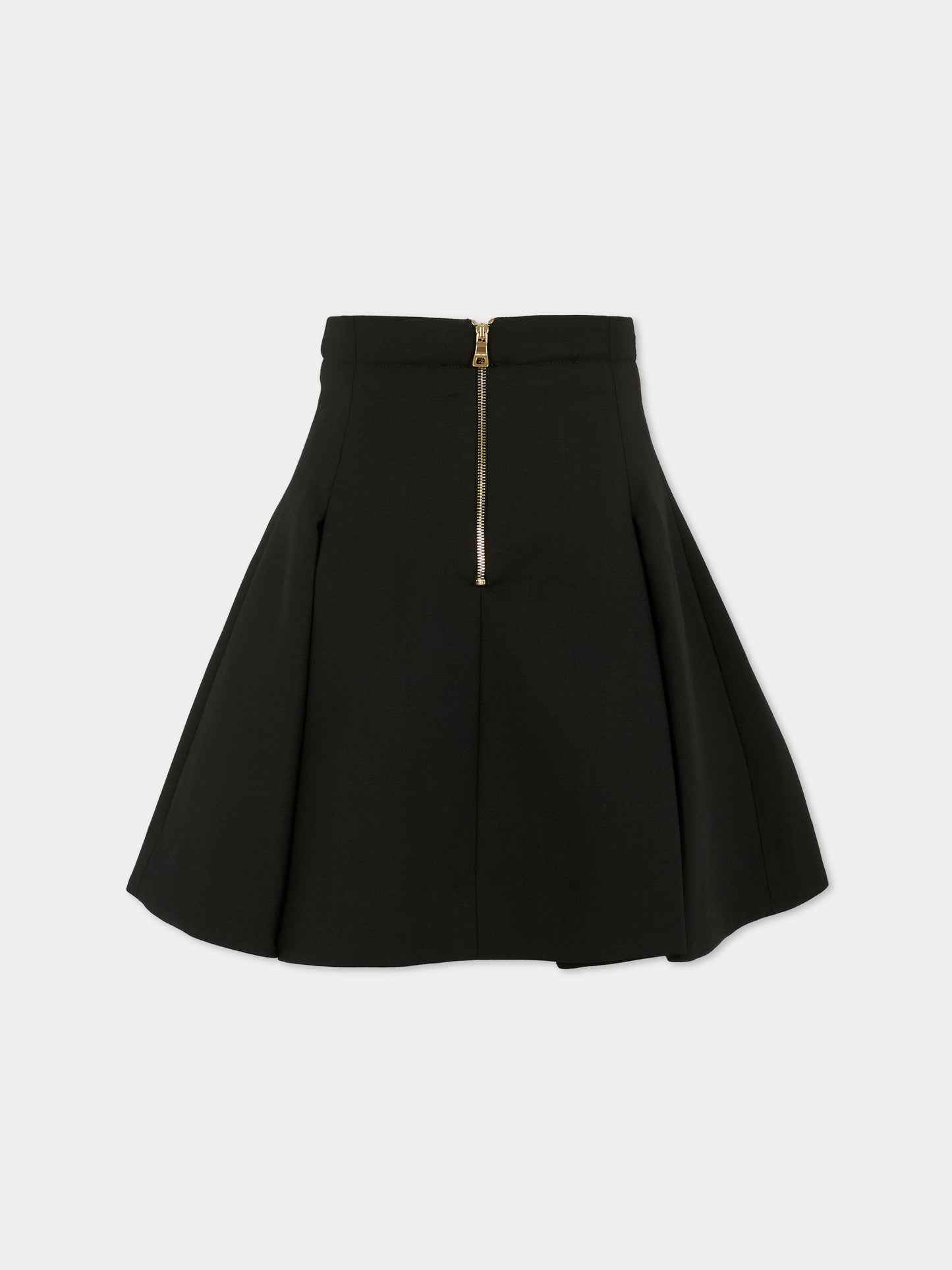 Gonna nera per bambina con bottoni,Balmain Kids,BX7A01-I0196 930OR