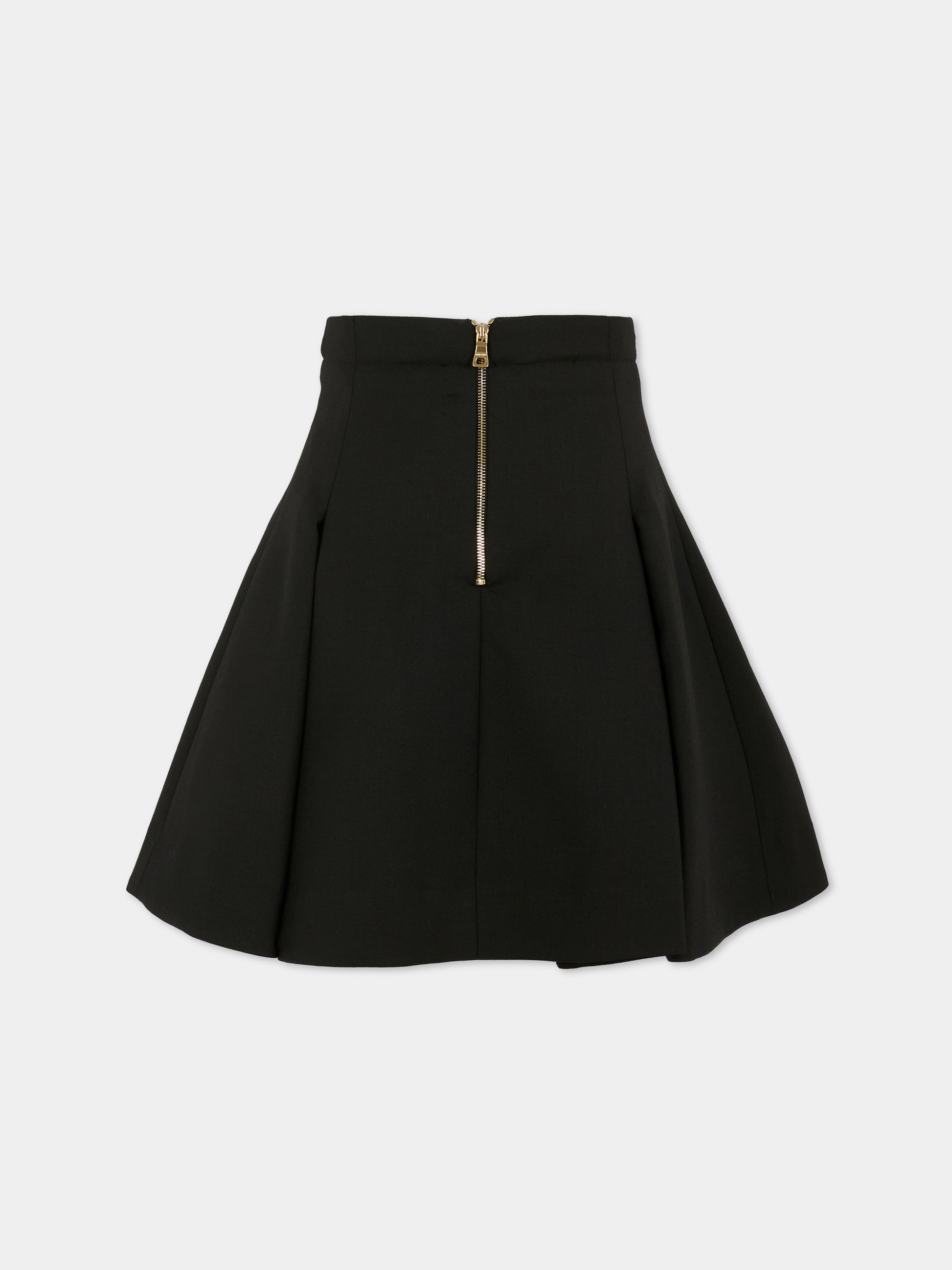 Gonna nera per bambina con bottoni,Balmain Kids,BX7A01-I0196 930OR