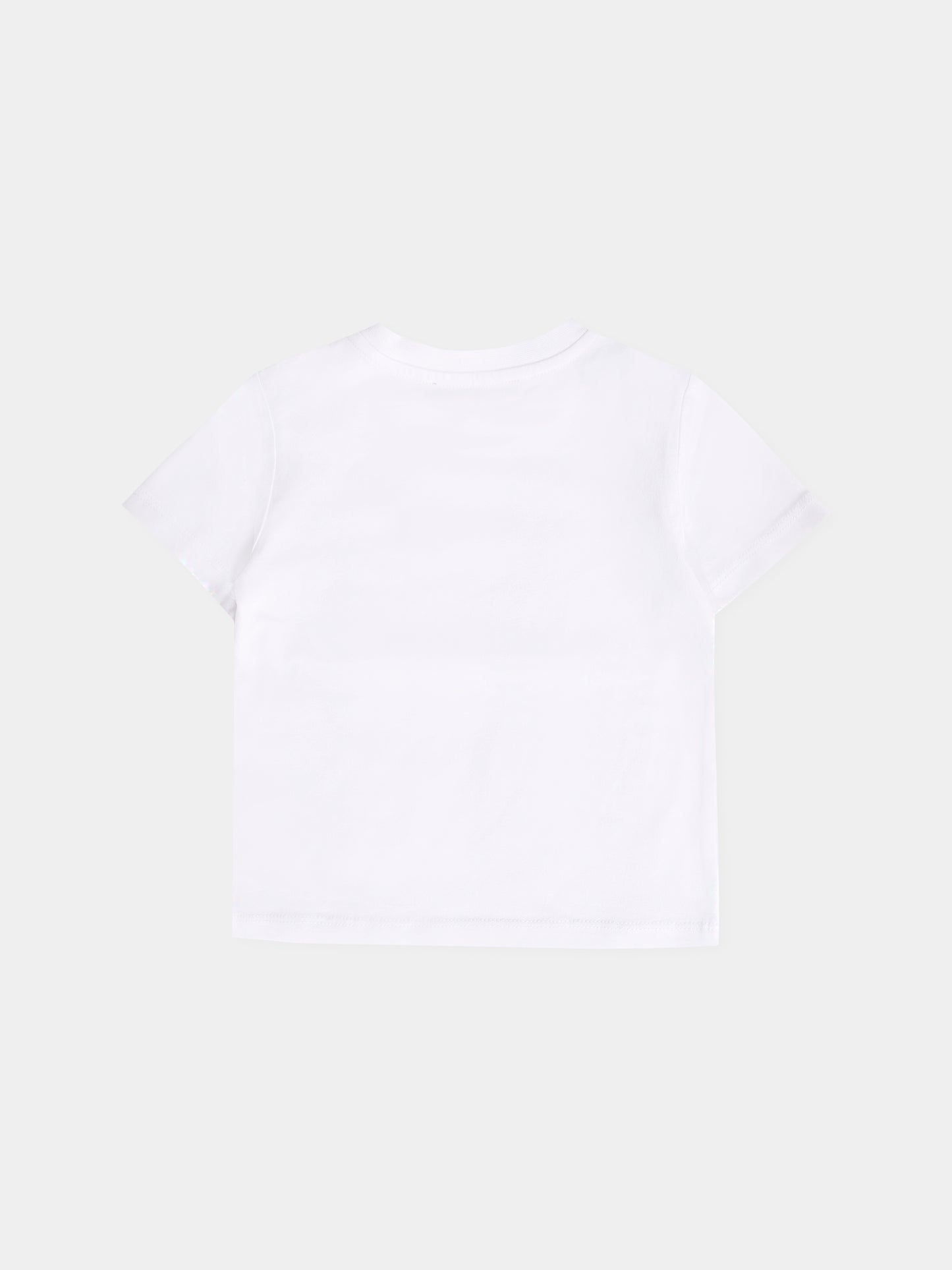 T-shirt bianca per neonata con logo,Balmain Kids,BX8521-Z3186 100OR