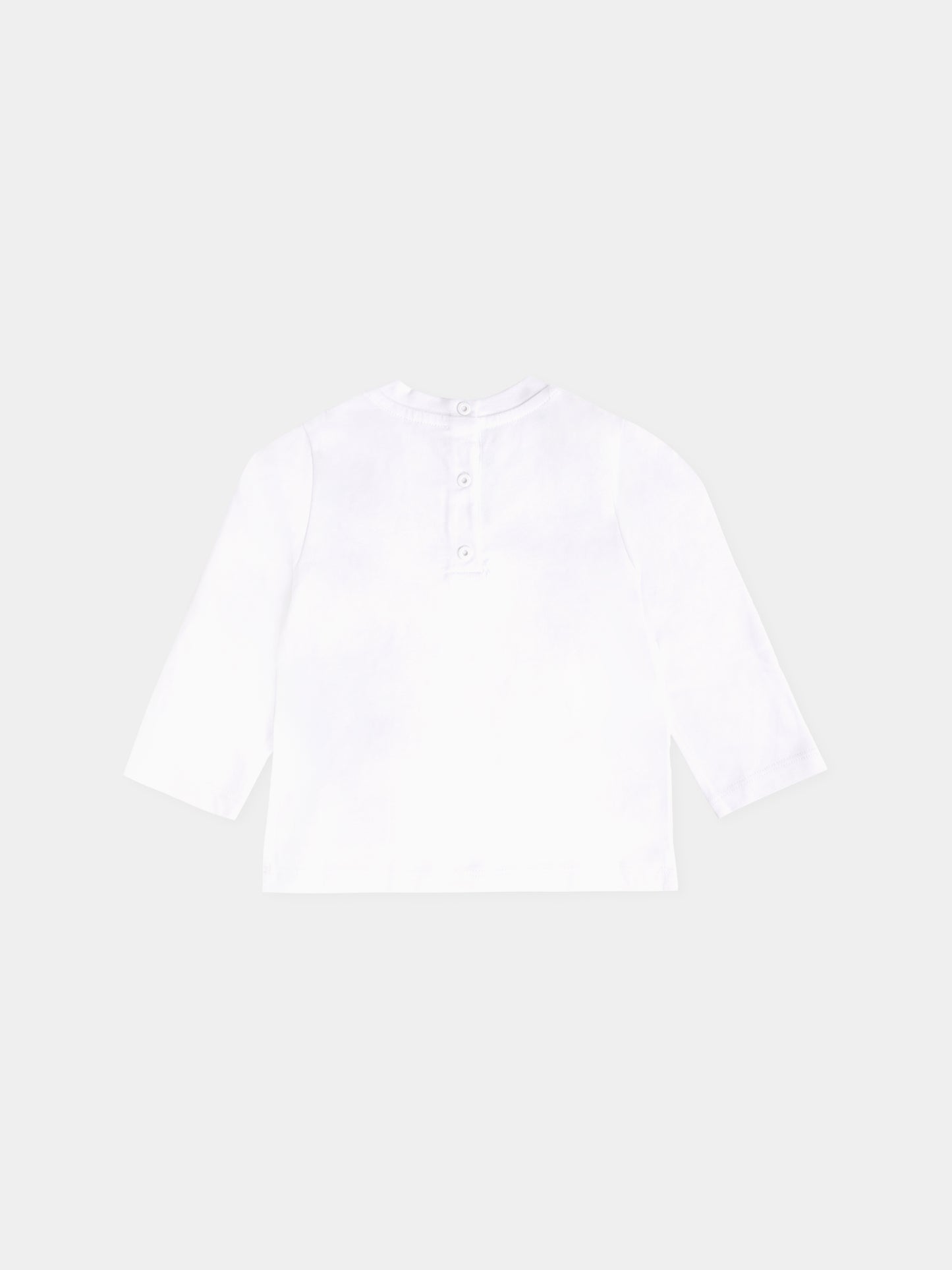 T-shirt bianca per neonati con logo,Balmain Kids,BX8560-Z3186 100NE