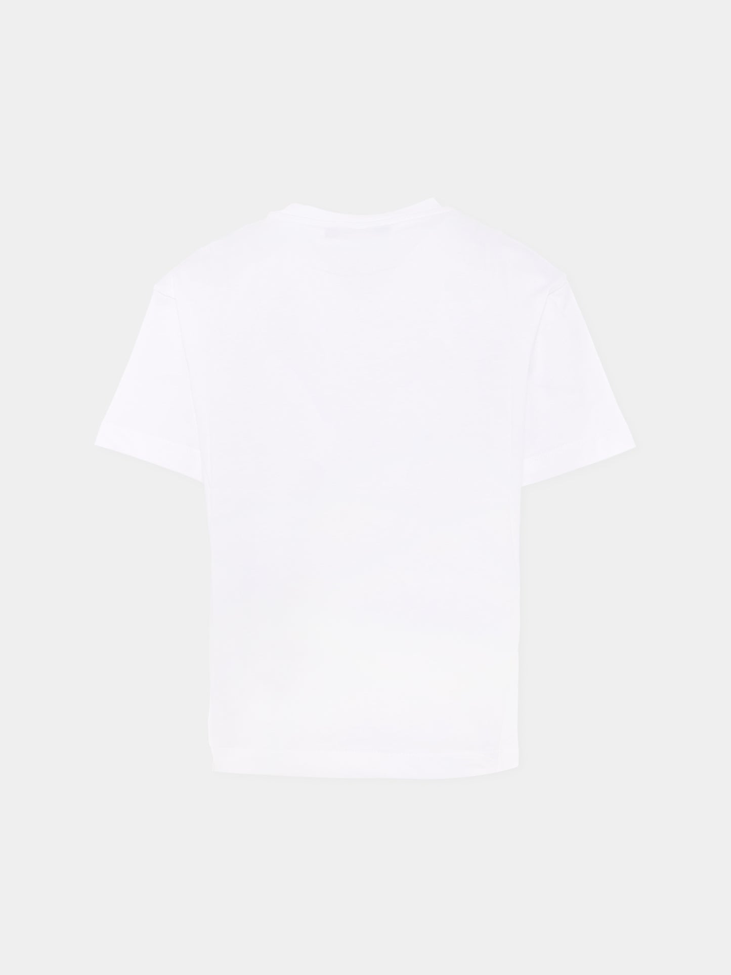 T-shirt bianca per bambini con logo,Balmain Kids,BX8P71-Z3186 100NE