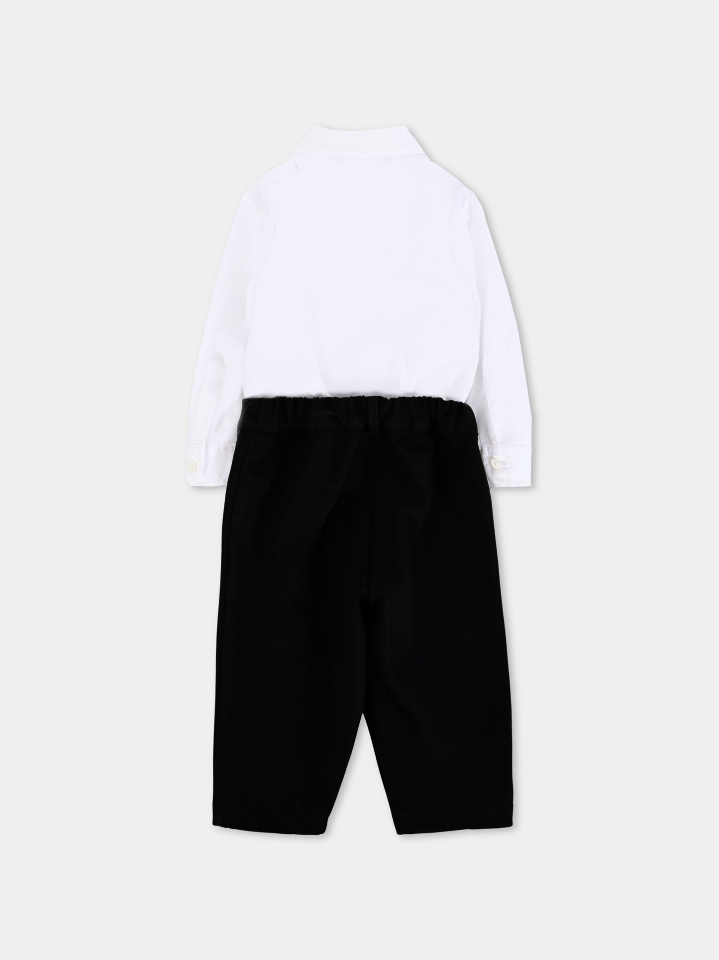 Completo nero per neonato con labirinto,Balmain Kids,BXA51A-J0371 930BC