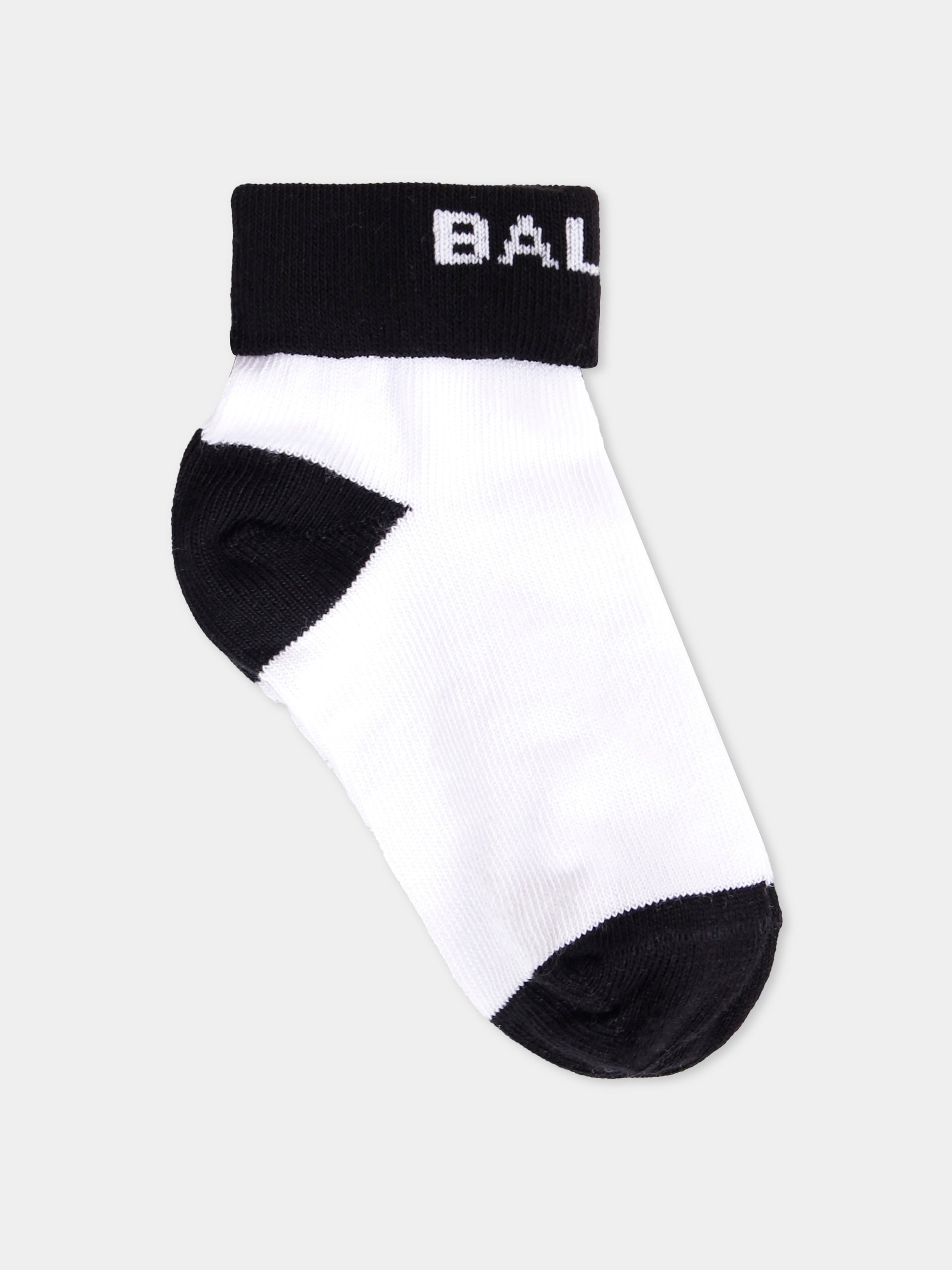 Set calzini multicolor per neonati con logo e iconico labirinto,Balmain Kids,BXB54A-Z0553 999