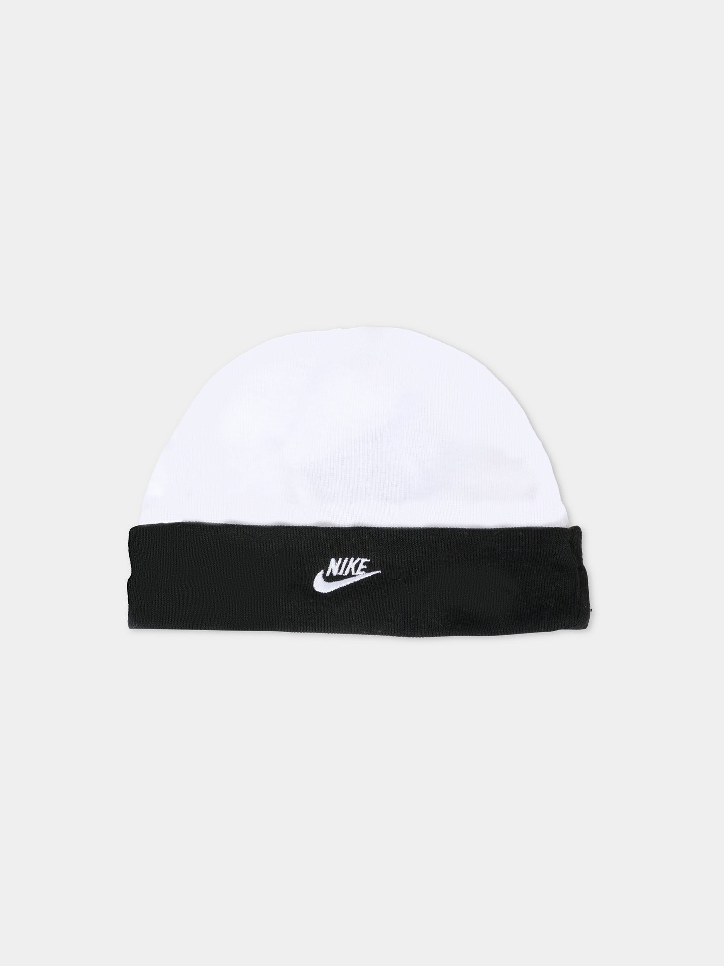 Set bianco per neonati con logo e Swoosh neri,Nike,LN0134 001